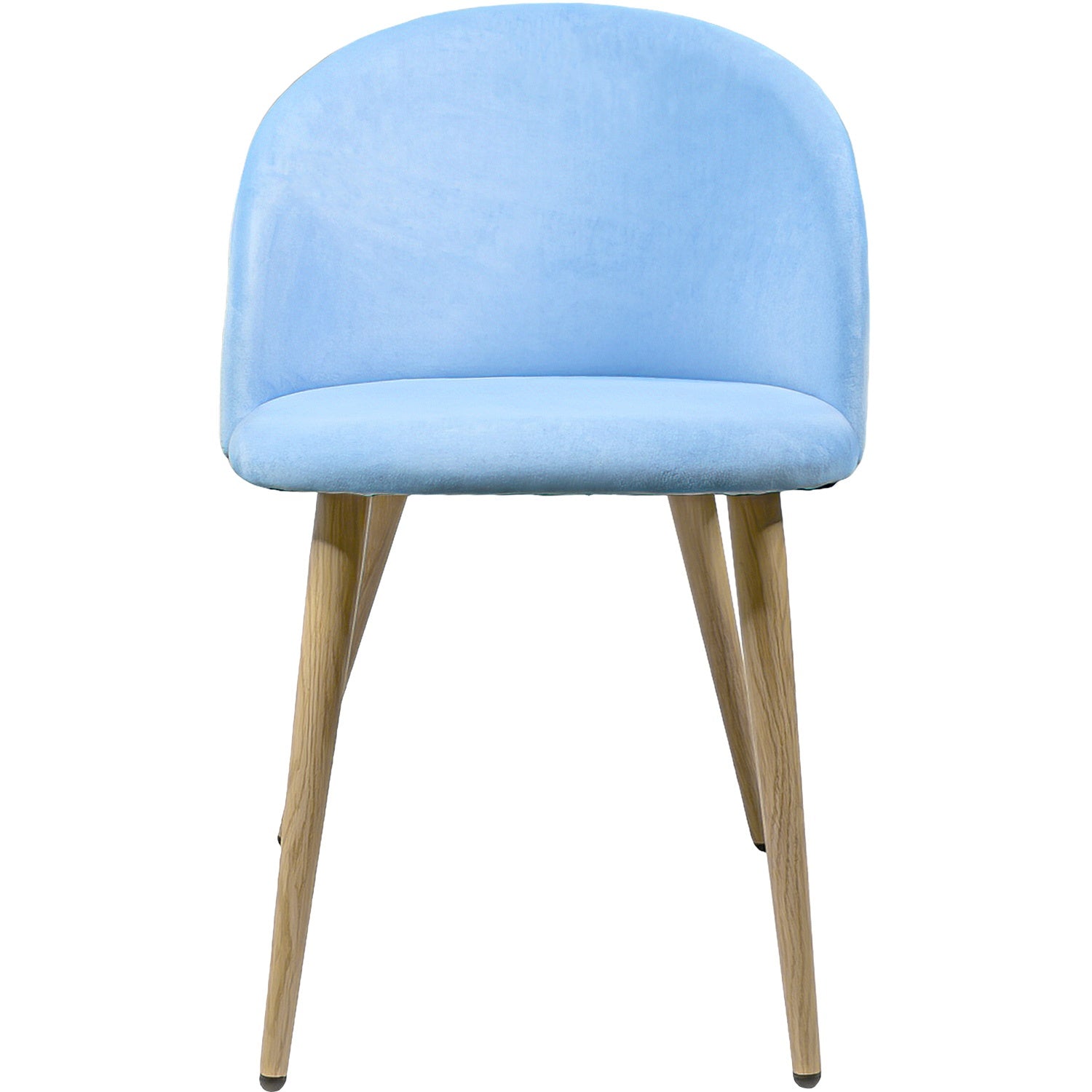 Silla Comedor Terciopelo Moderna Acolchada Azul