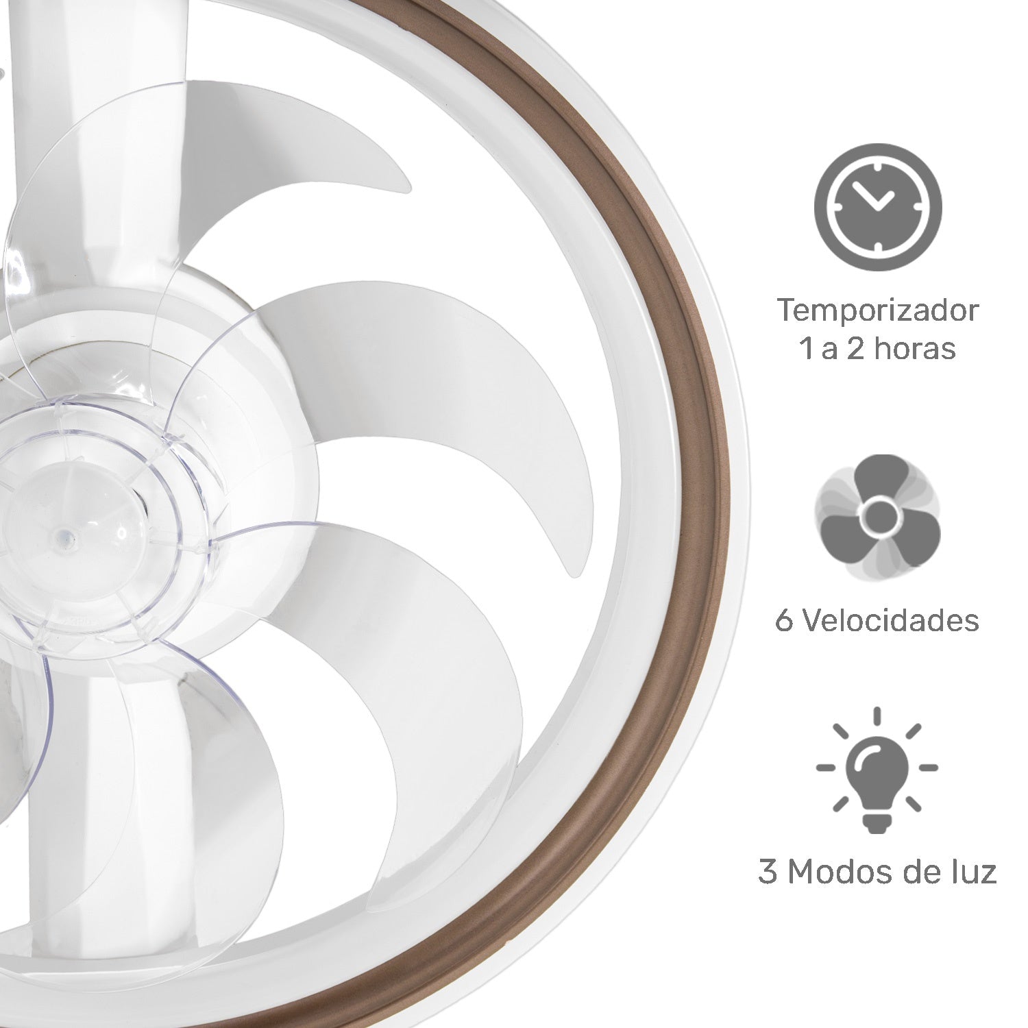 Ventilador Techo Direcciones Luz Led Inteligente Control 20