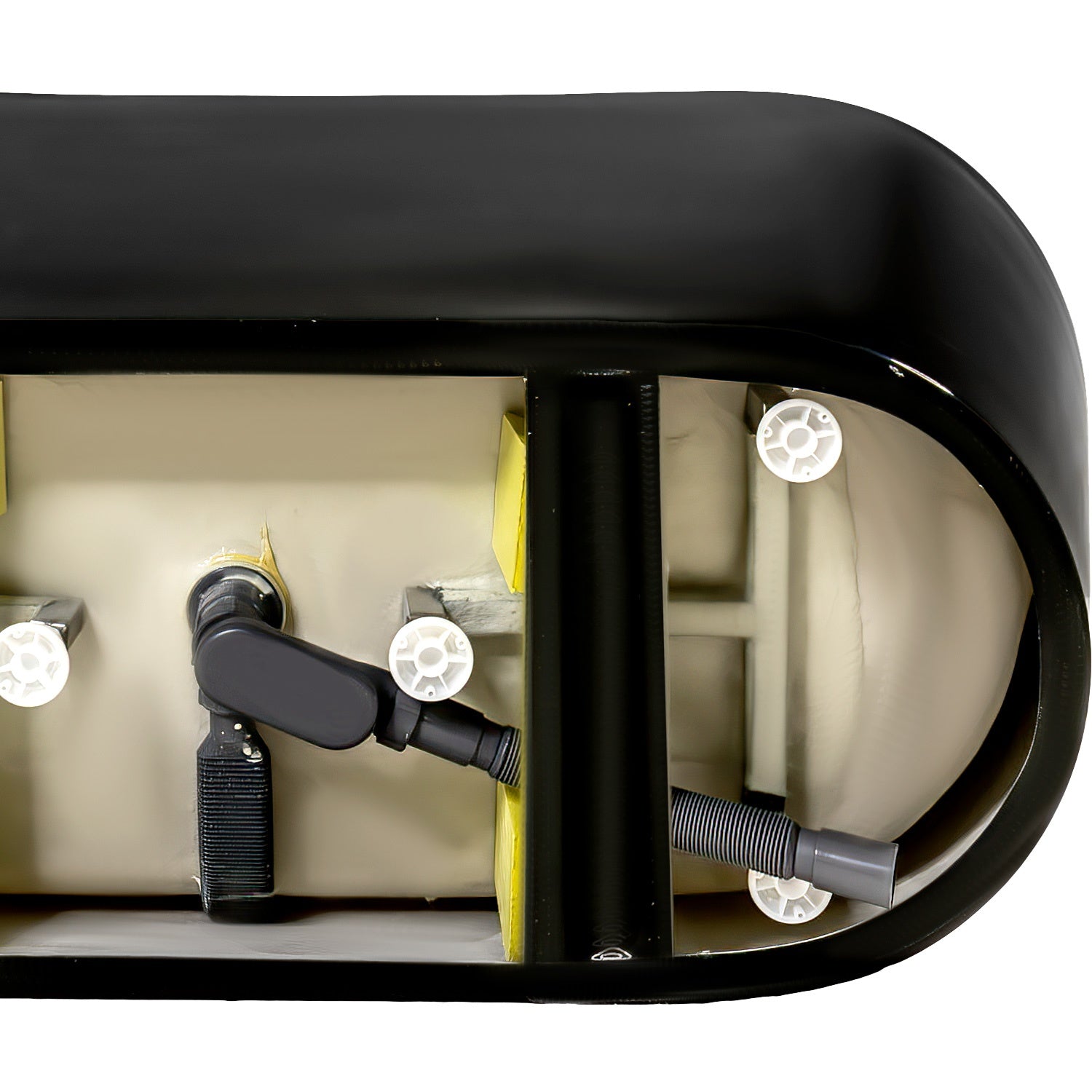 Tina Baño Fibra De Vidrio Bañera Lujo Teseo 170 X 72 X 70 Cm Color Negro