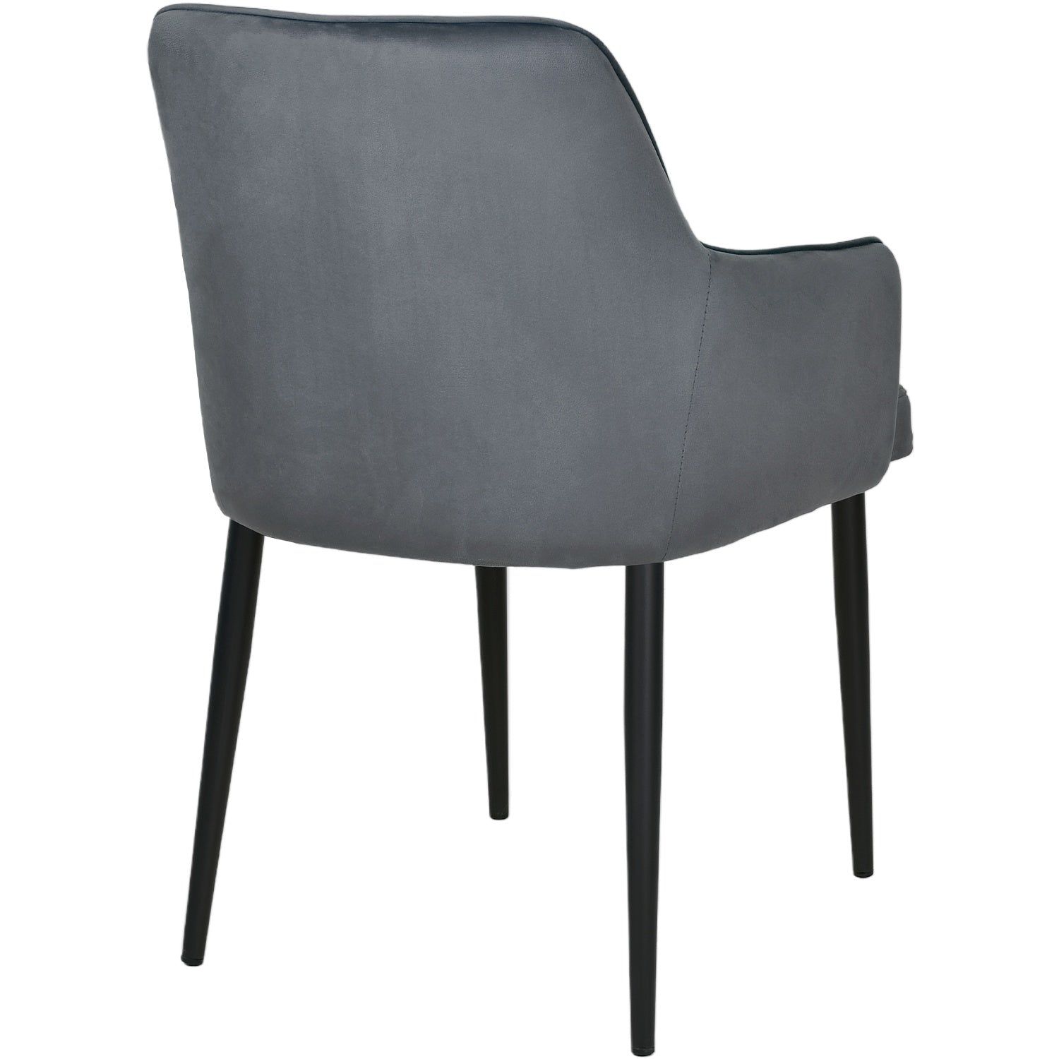 Silla Sillon Comedor Tapizado Terciopelo Moderno Gris