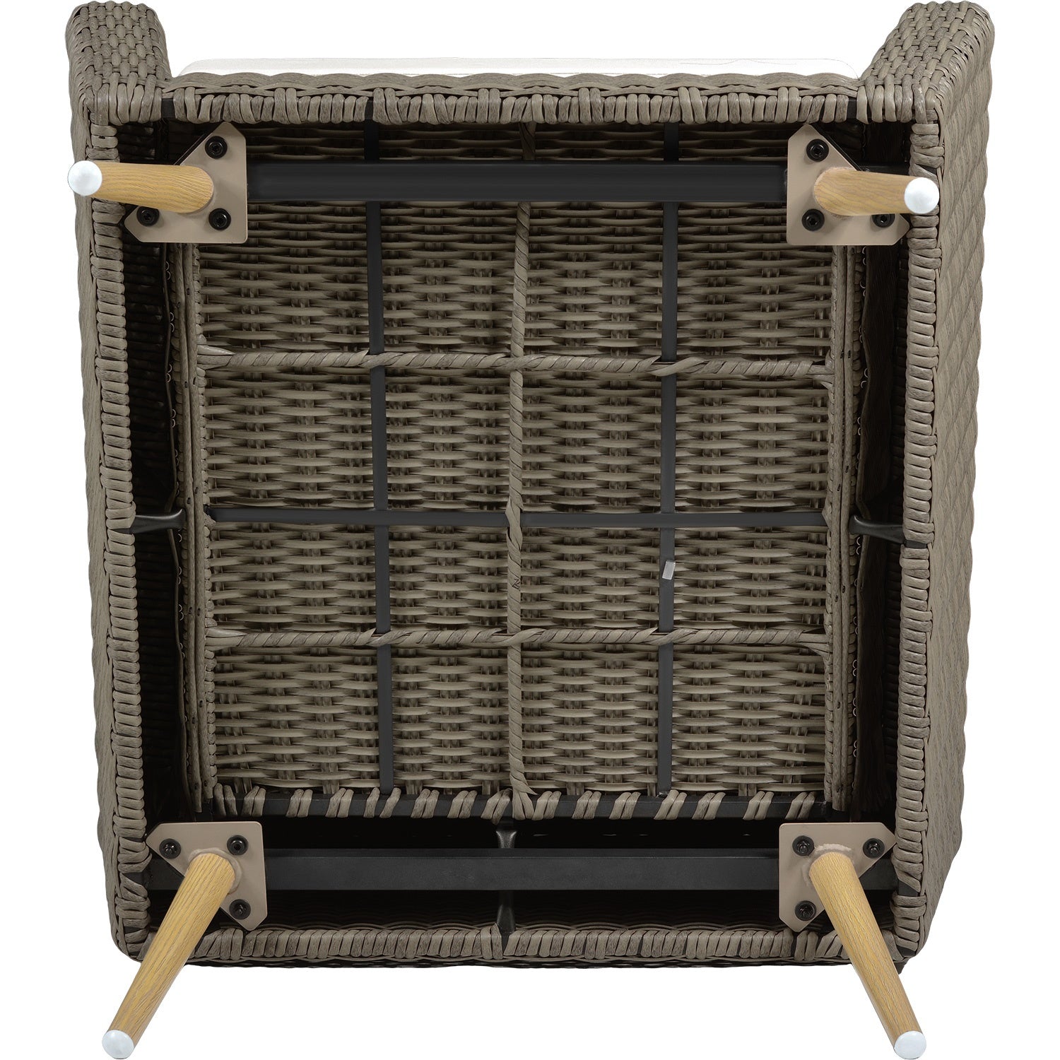 Sala Exterior 4pzs Tipo Rattan Patio Terraza Jardin Beige