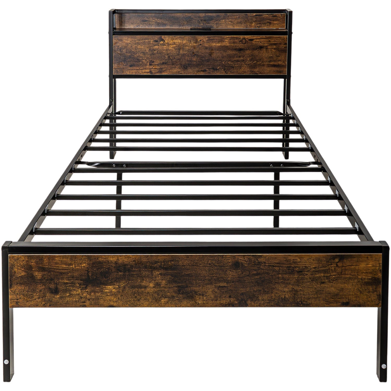 Base Cama Individual Usb Country Tipo Madera Moderna