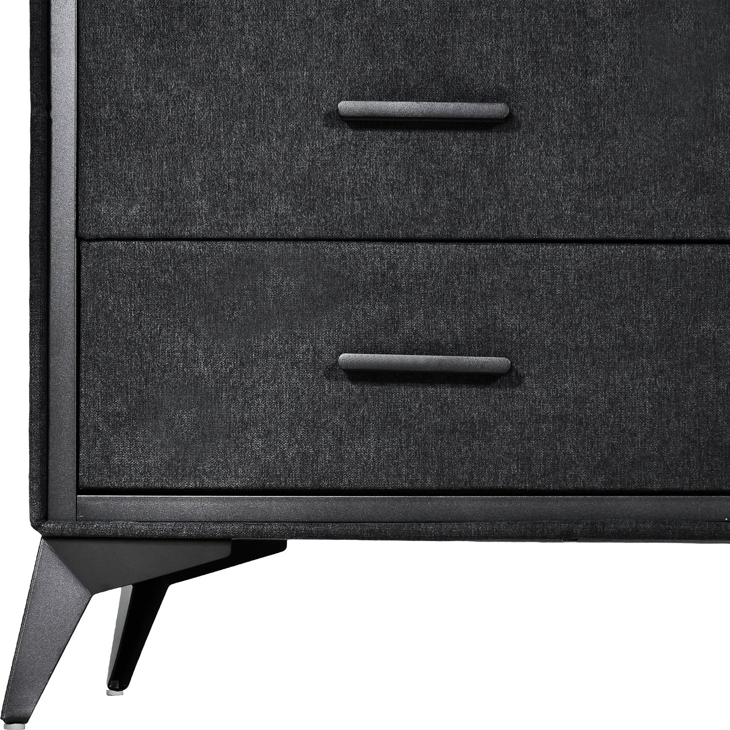 Buro Cajonera 3 Cajones Tela Tejido Comoda Recamara Negro