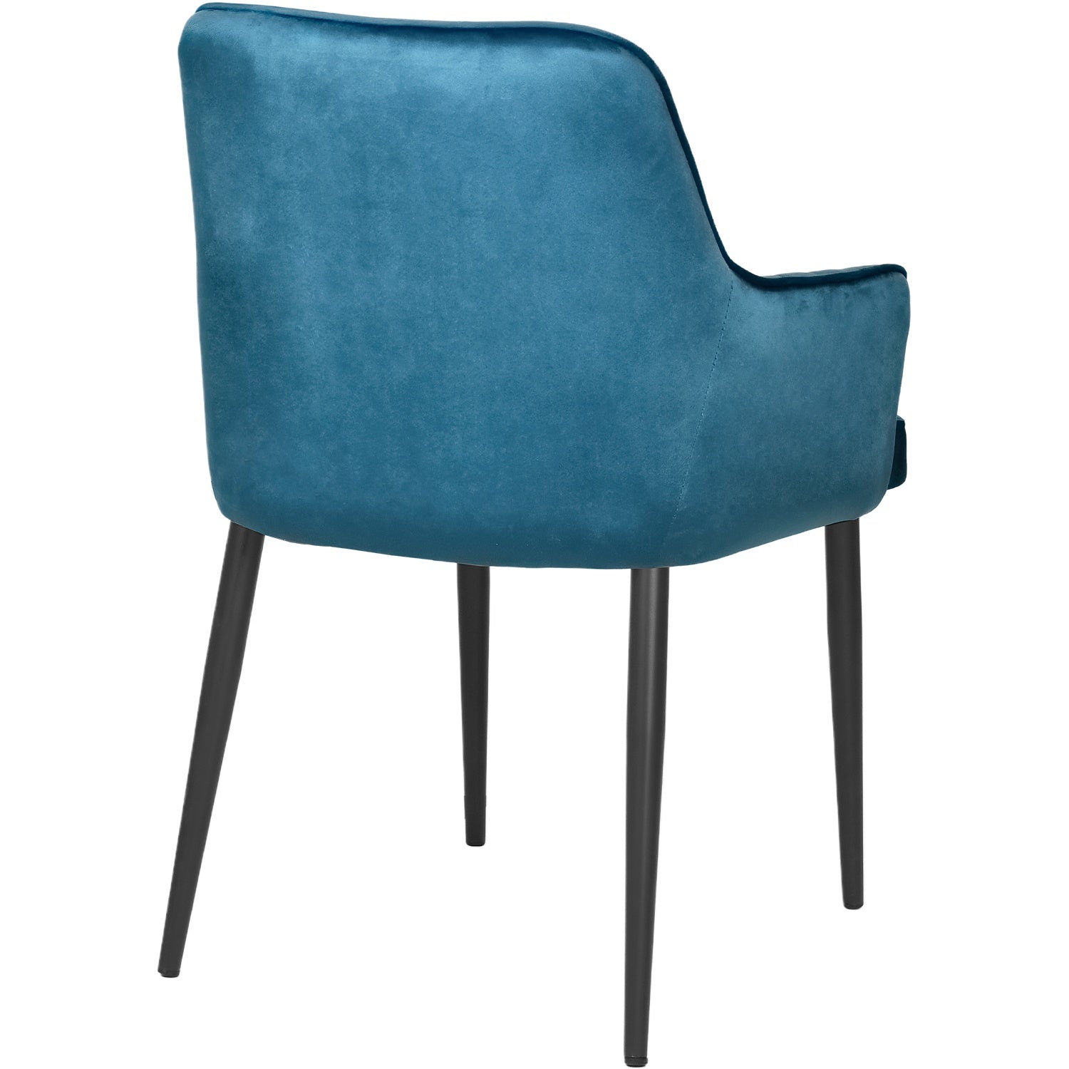 Silla Sillon Comedor Tapizado Terciopelo Moderno Azul