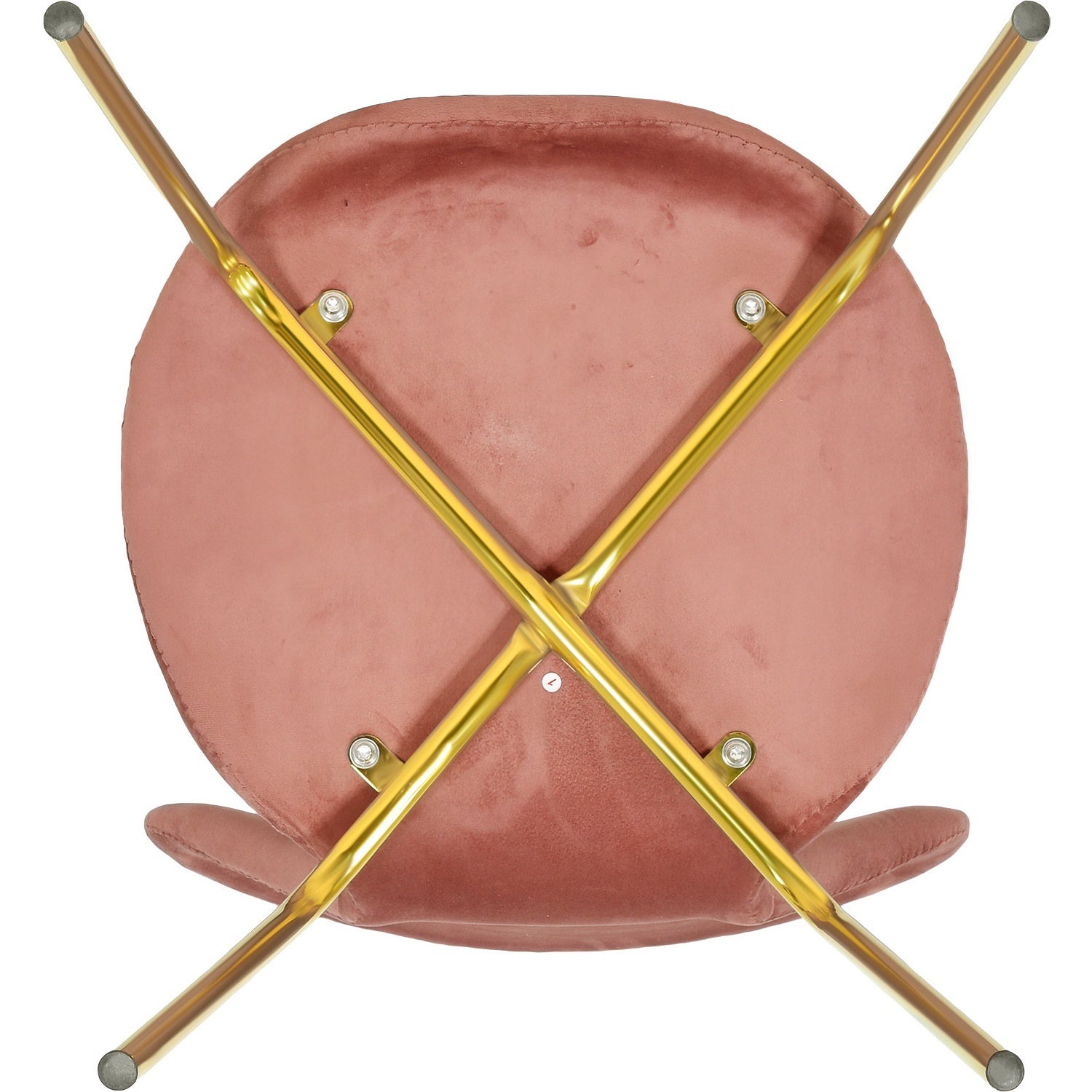Silla Comedor Tapizada Minimalista Terciopelo Rosa