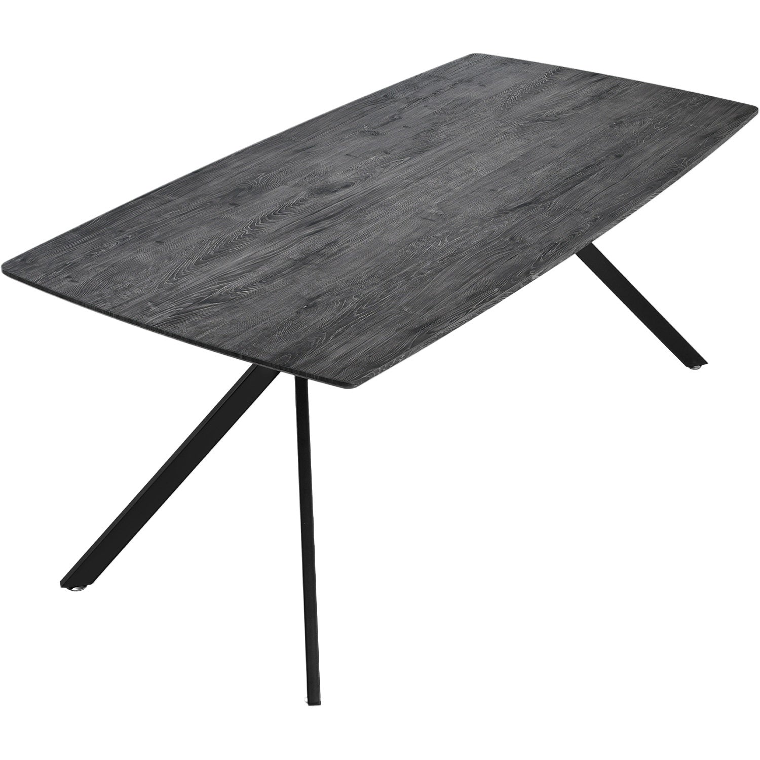 Mesa Comedor 6 Pers Nordico Gris Hogar Lujo 180x90x73