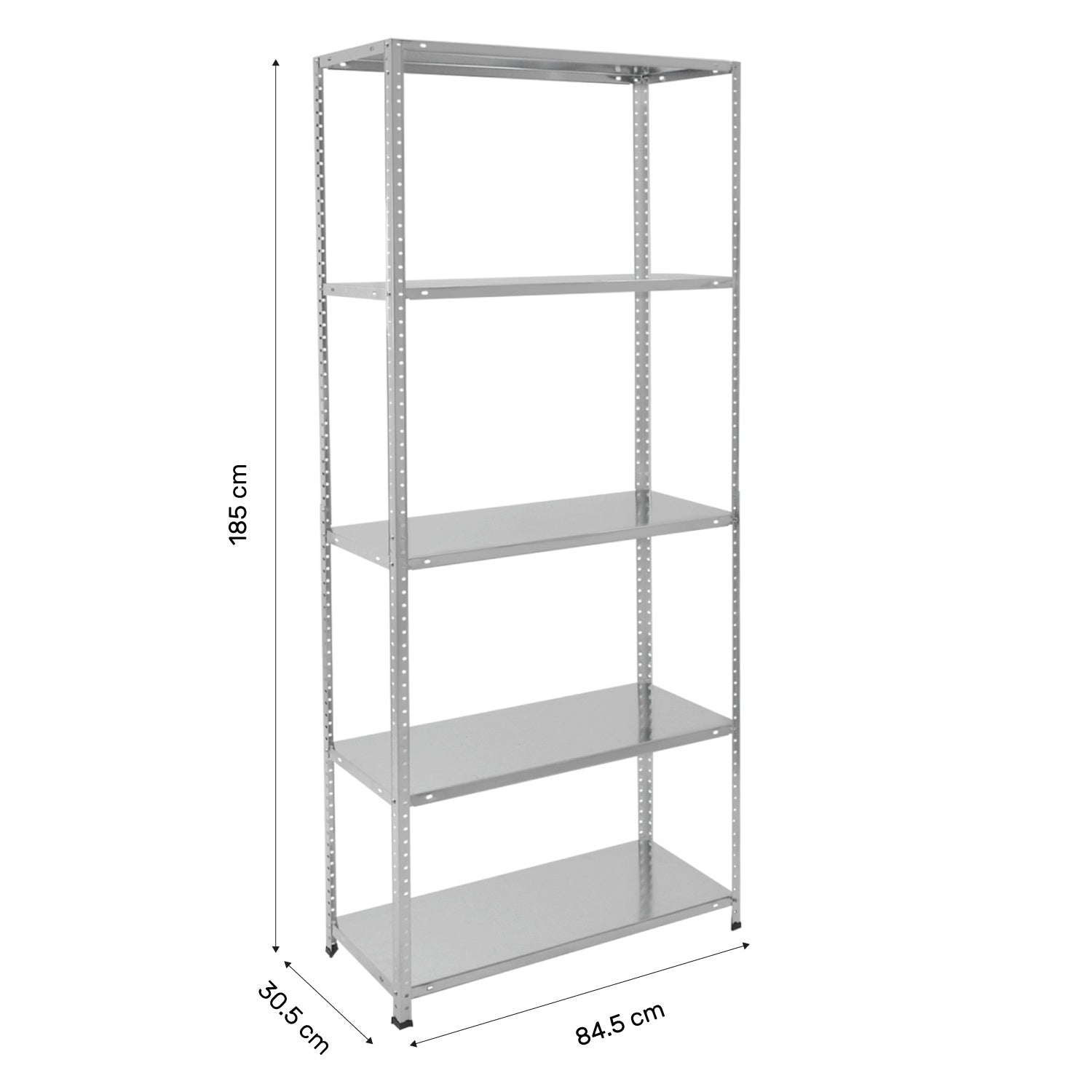 Anaquel Estante Metalico Industrial 5 Niveles 185*85*30