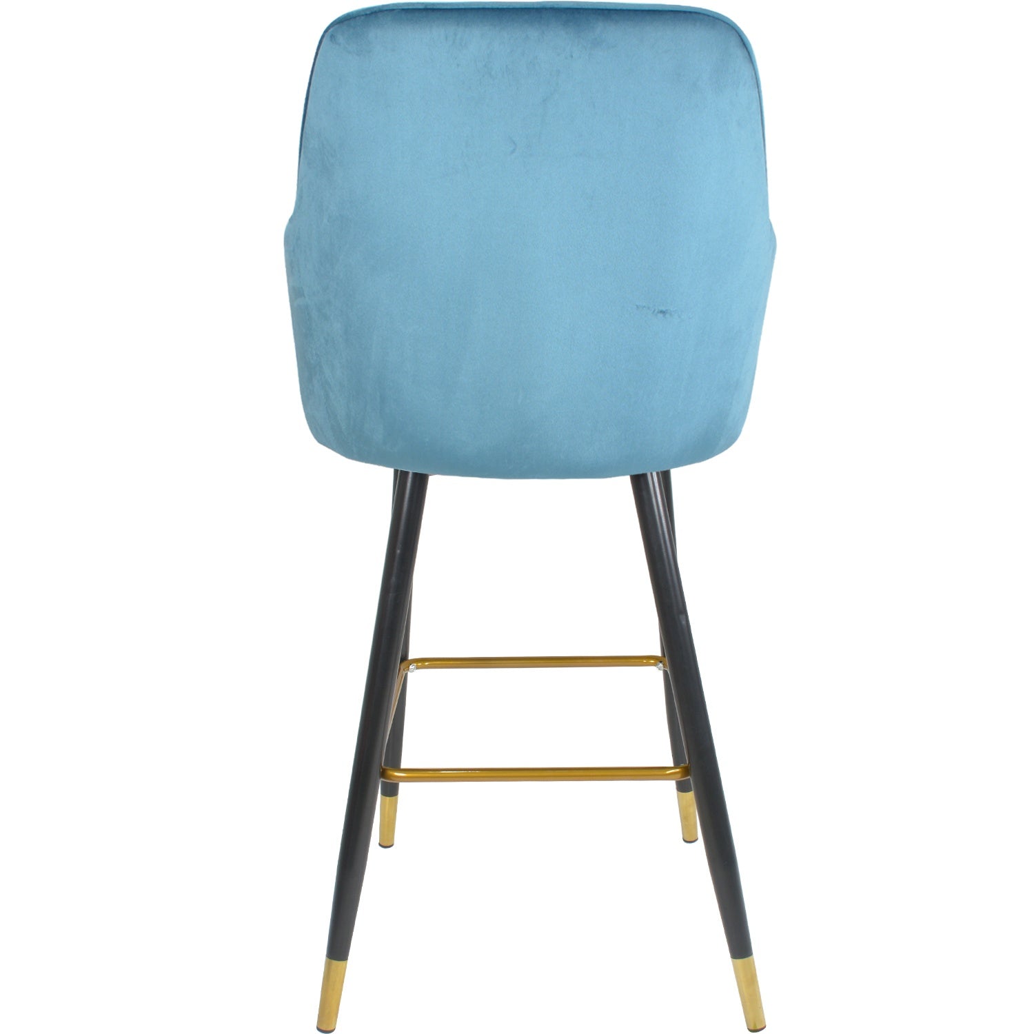 Silla Alta Tapizada Sillon Eames Azul Terciopelo