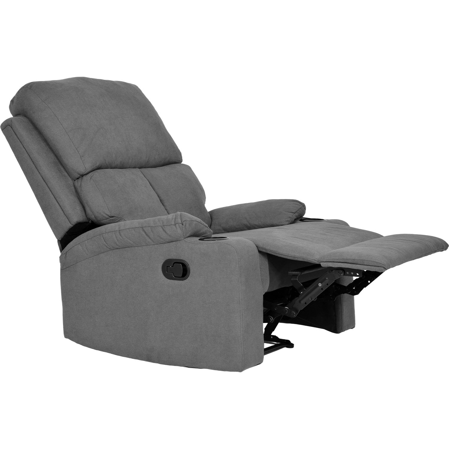 Sillón Reclinable Reposet Moderno Minimalista Sala Gris Diseño De La Tela Liso
