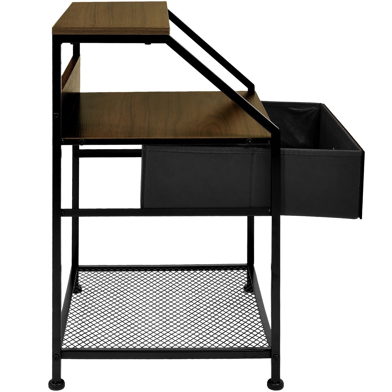 Buro Con Balda Comoda Mesa Mueble Noche 1 Cajon Moderno Cafe