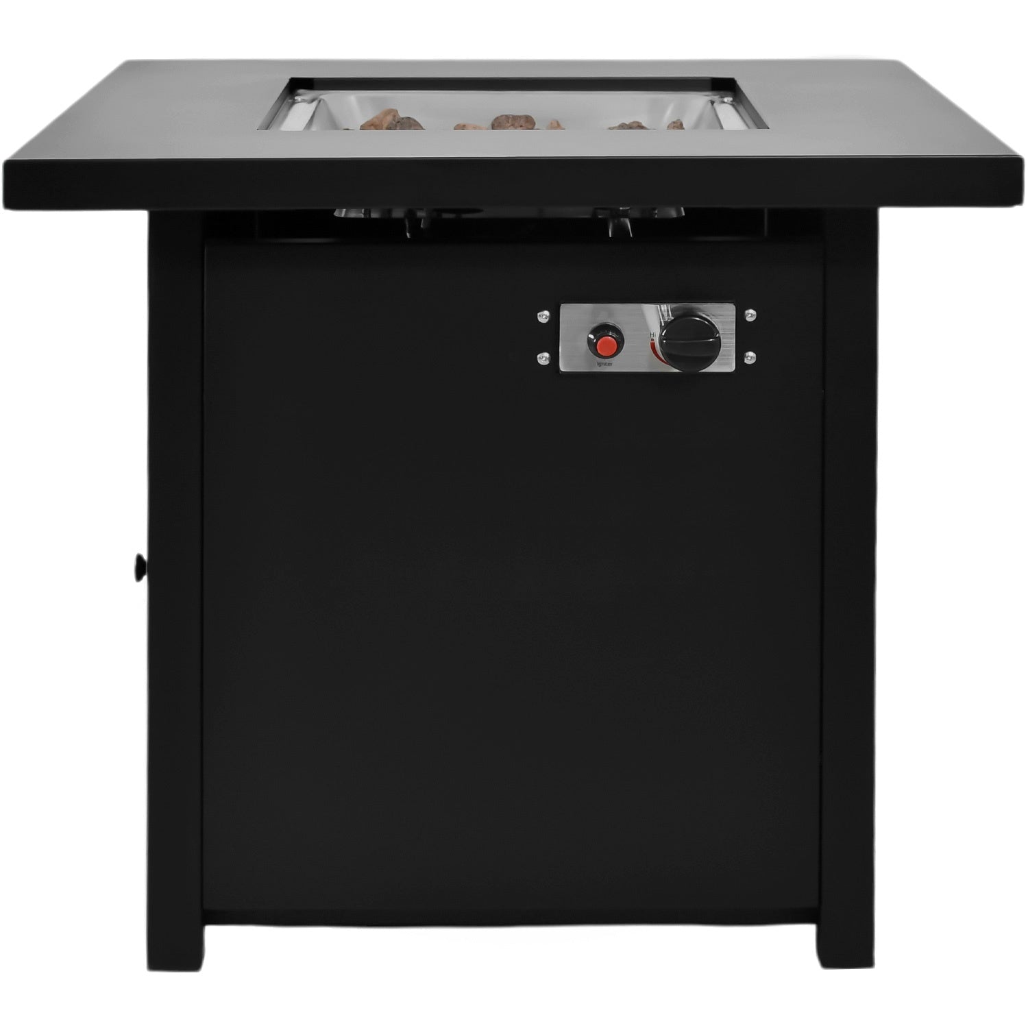 Hoguera Fogata Mesa Calentador Gas Propano 71x71 C/ Cristal Marca Gutstark