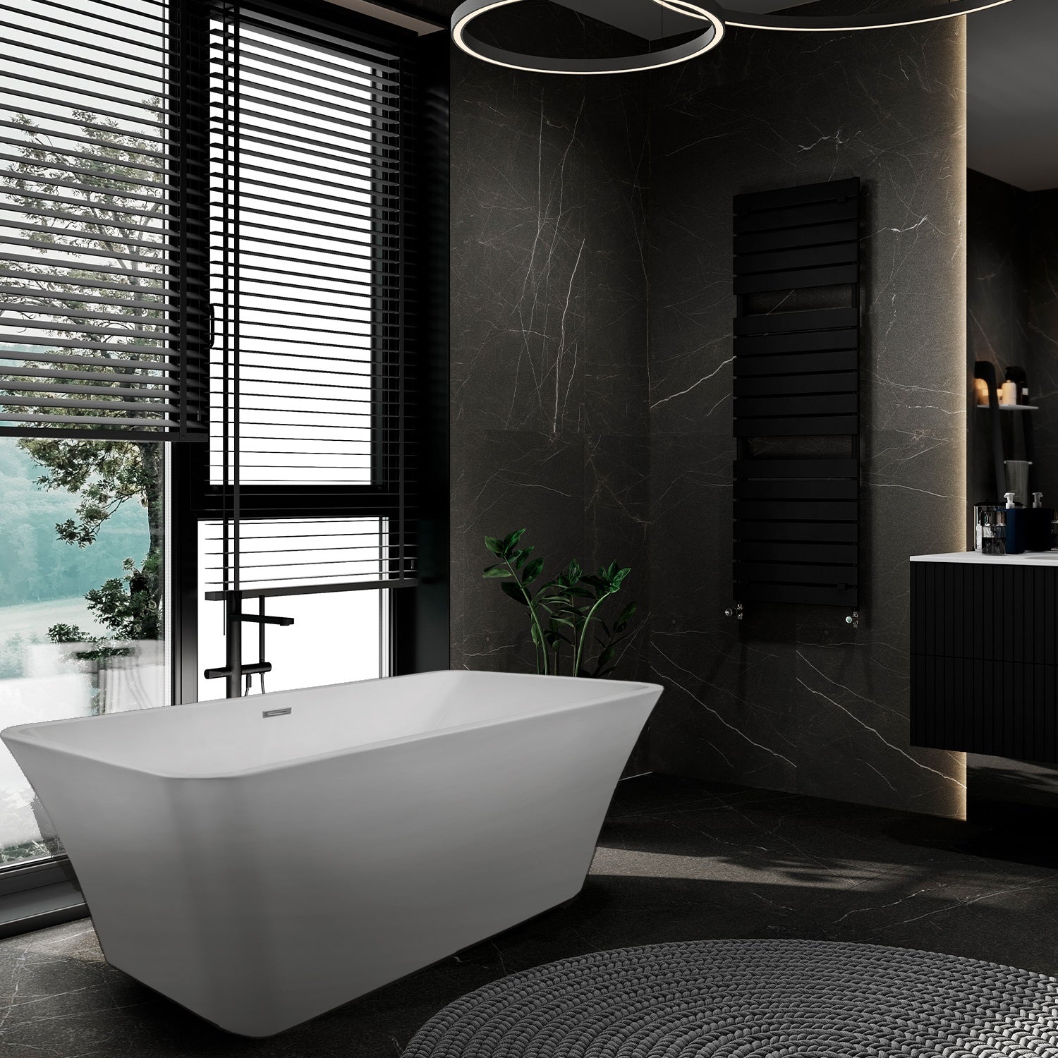 Tina Baño Premium Lujo 280l Fibra Vidrio 172x77x62 Cm Blanco