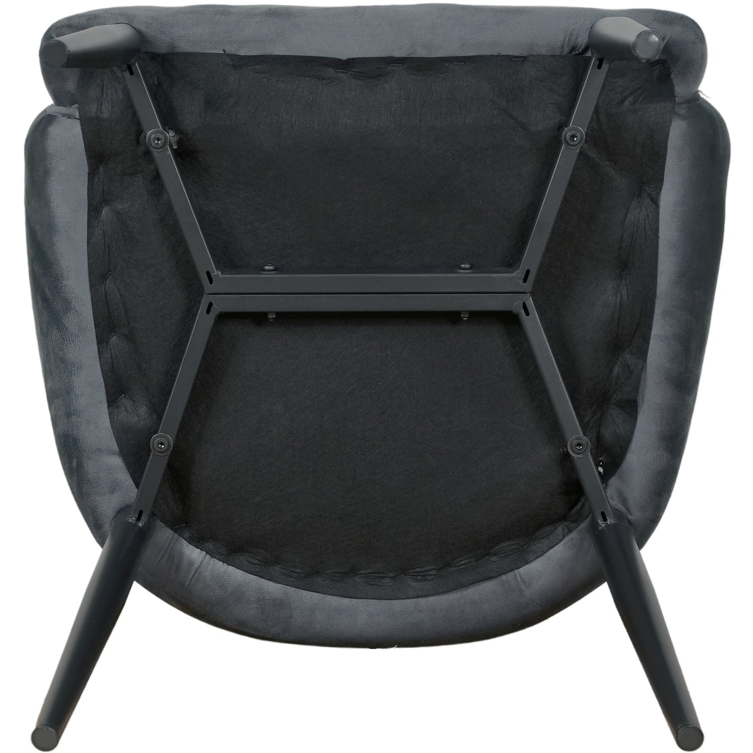 Silla Sillon Comedor Tapizado Terciopelo Moderno Gris