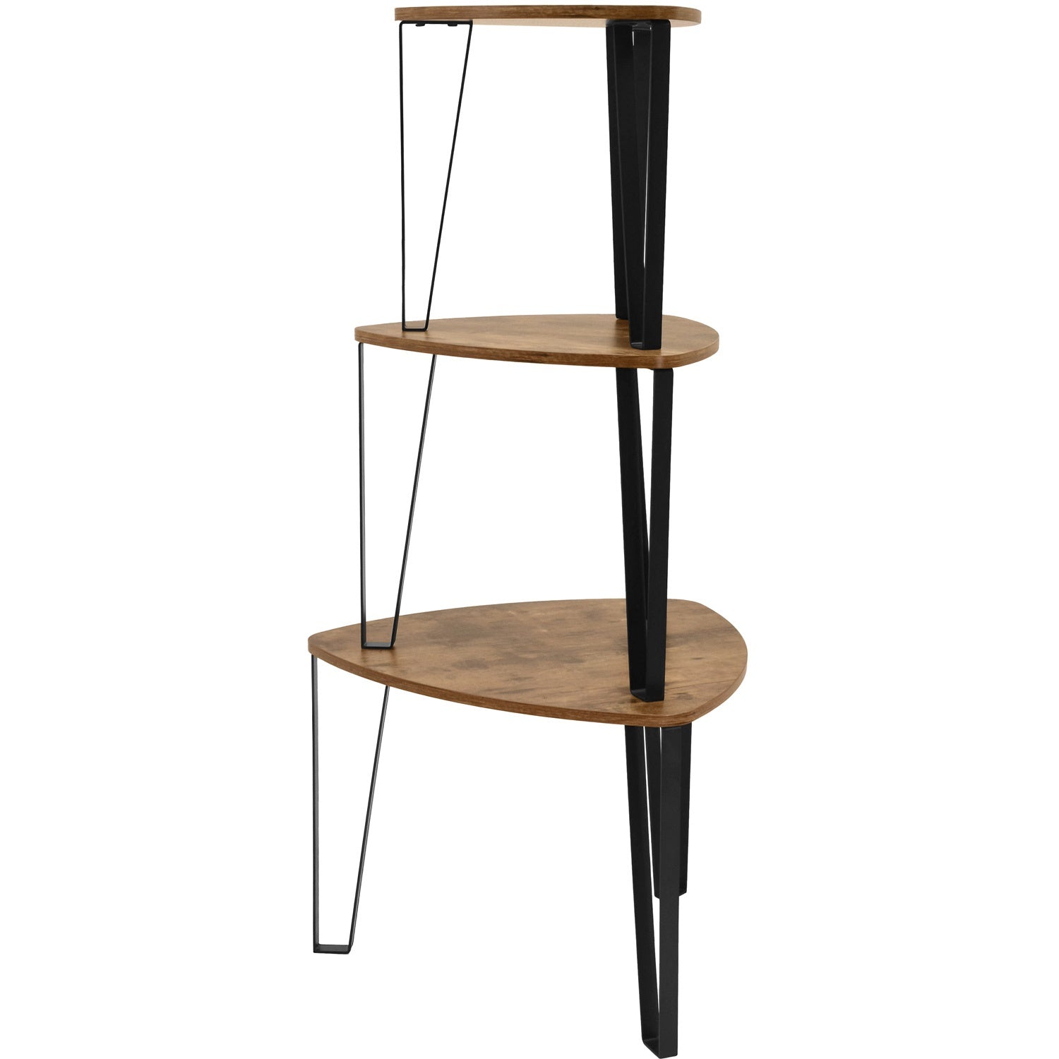 Set Mesa Triangular 3 Industrial Centro Laterales Madera