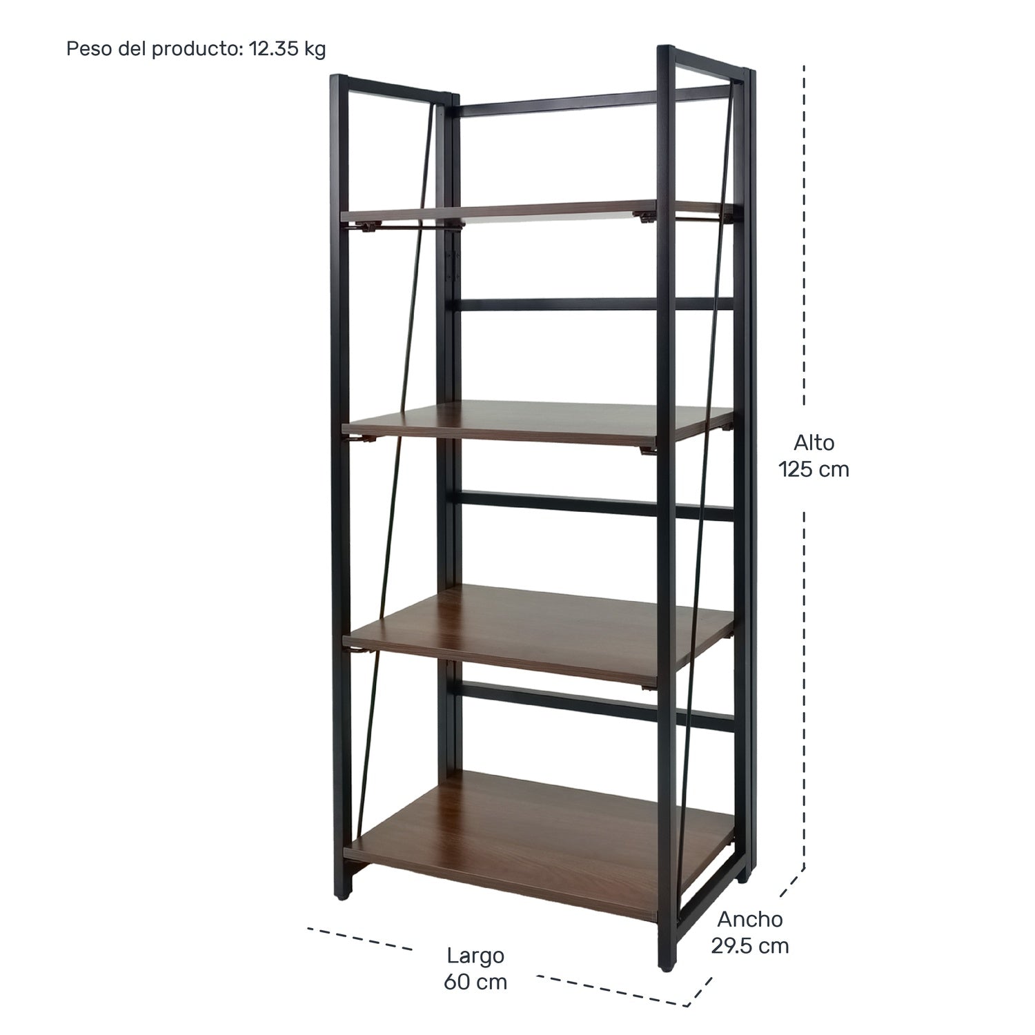 Librero Estante Plegable Industrial Estructura Metalica