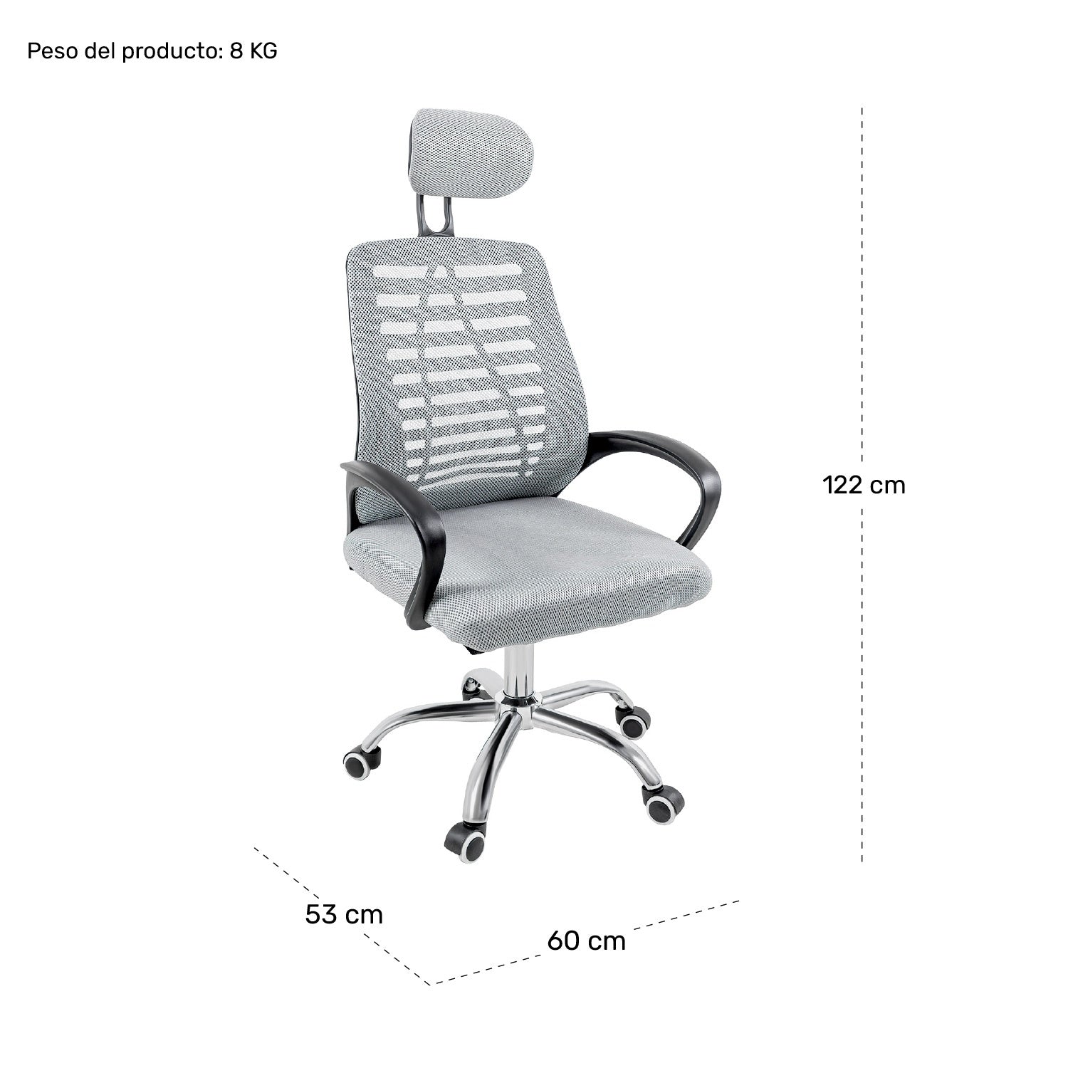 Silla De Oficina Alta Ejecutiva Escritorio Ajustable Mesh