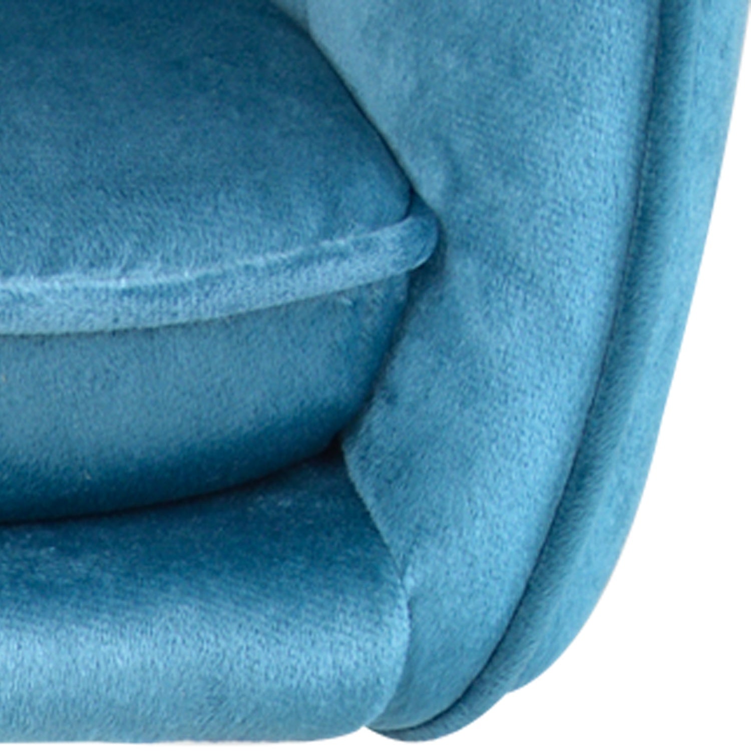 Silla Alta Tapizada Sillon Eames Azul Terciopelo