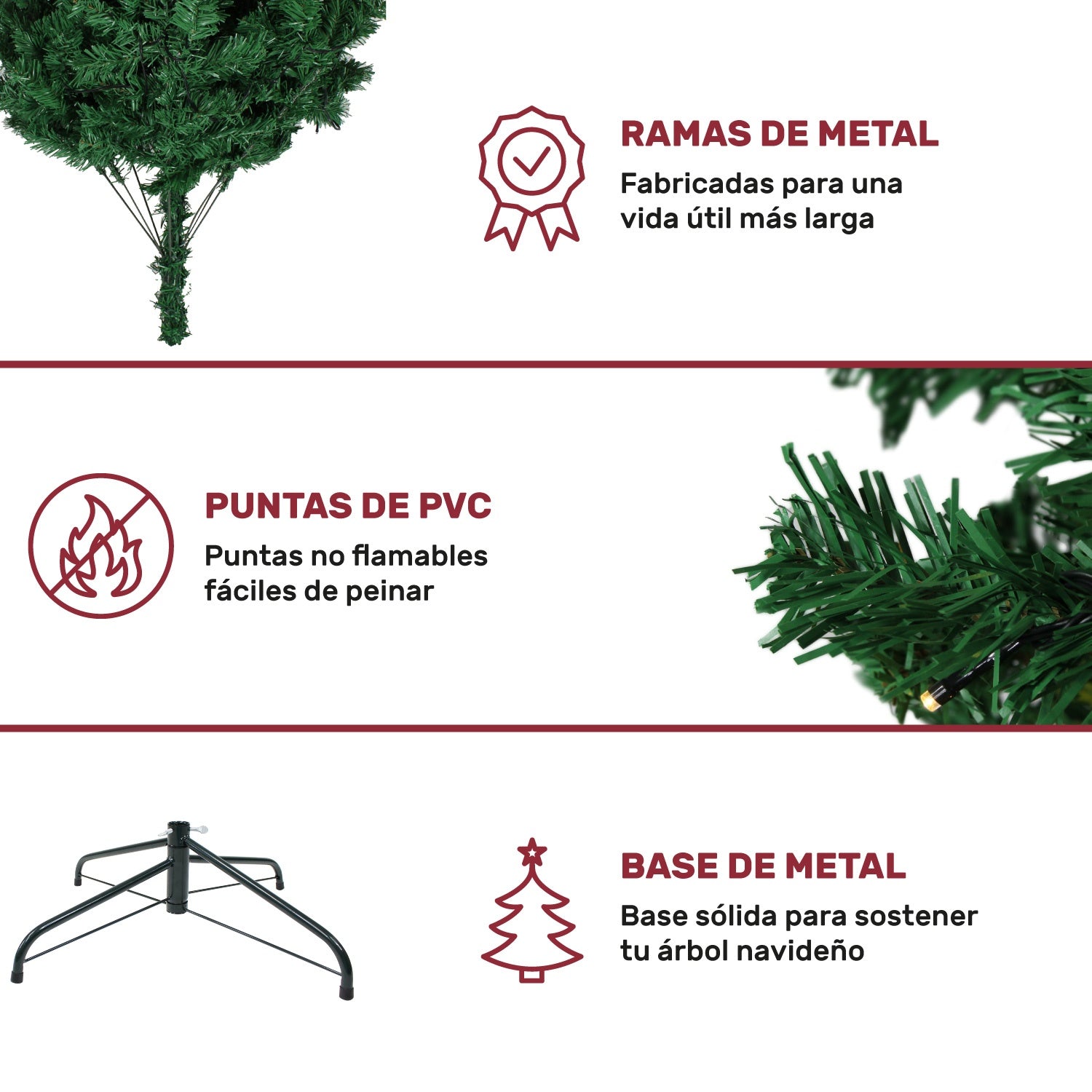 Arbol Navidad Verde 190 Cm Frondoso Luces Led 736 Ramas