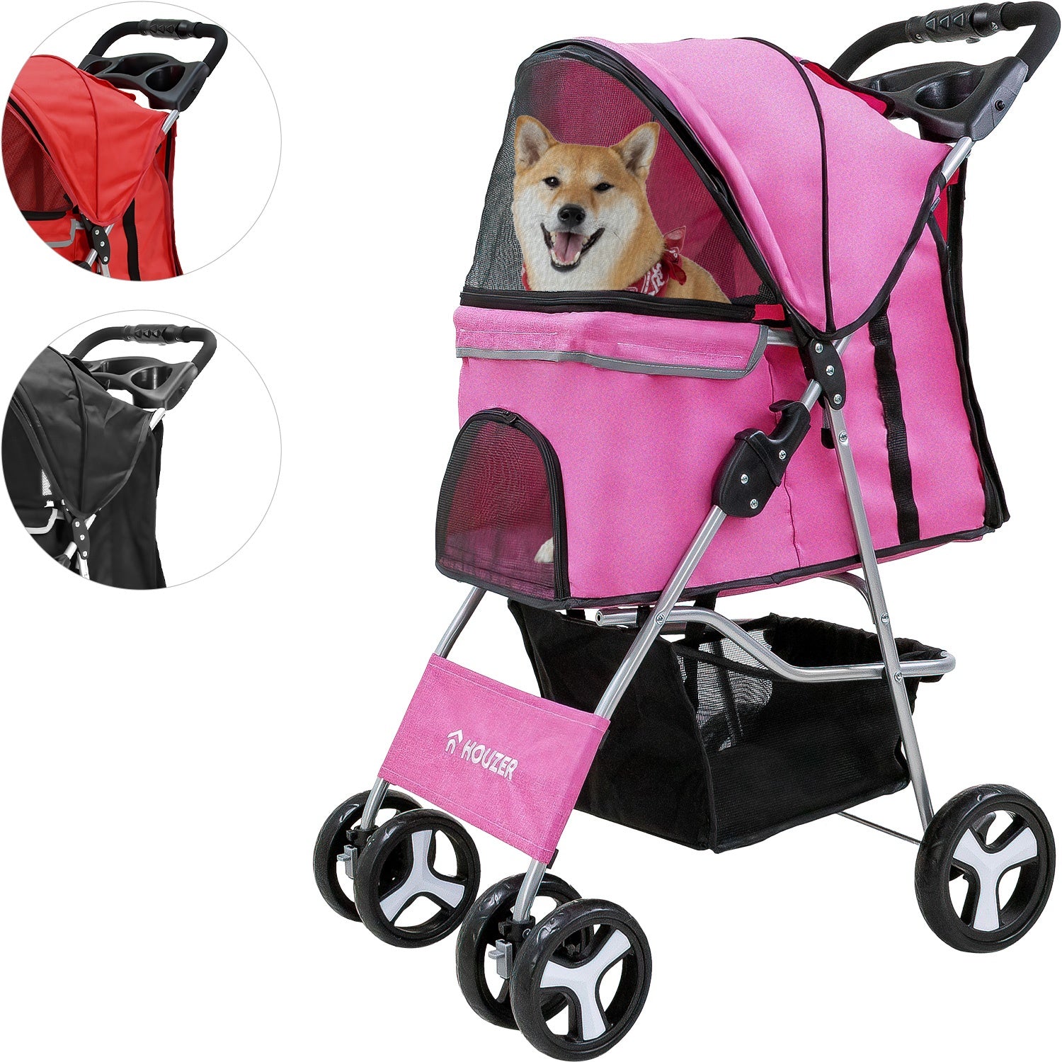 Carreola Plegable Resistente Mascotas Perros Gatos