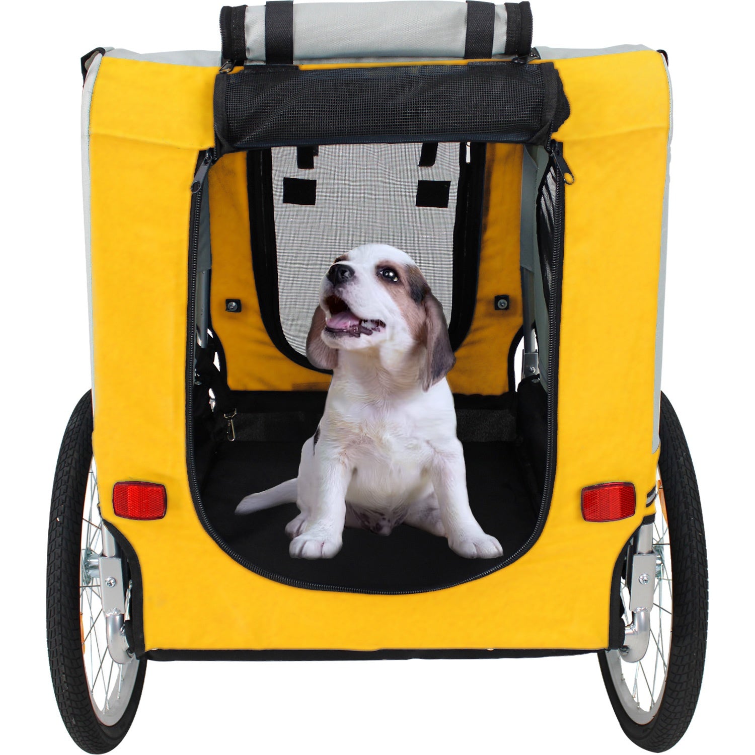 Remolque Carrito Para Bicicleta Niños Infaltil Mascotas 60kg Naranja