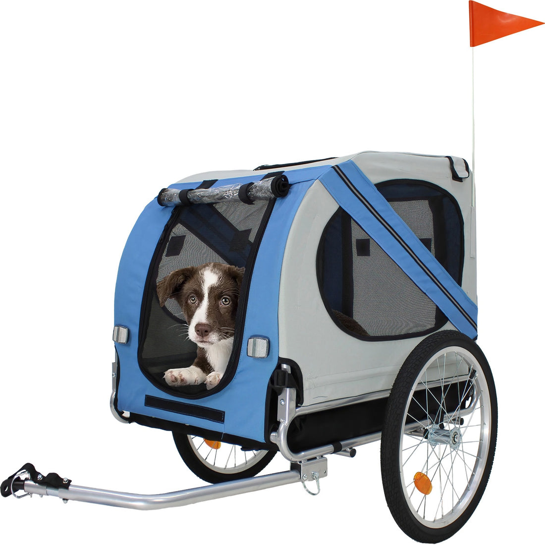 Remolque Carrito Para Bicicleta Niños Infaltil Mascotas 60kg Azul