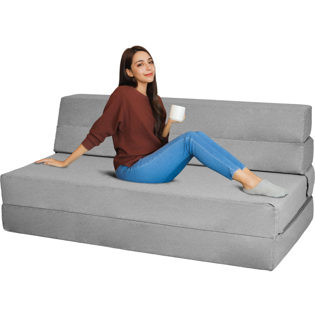 Sofa Cama Futon Plegable Modular Sala Mueble 3 En 1