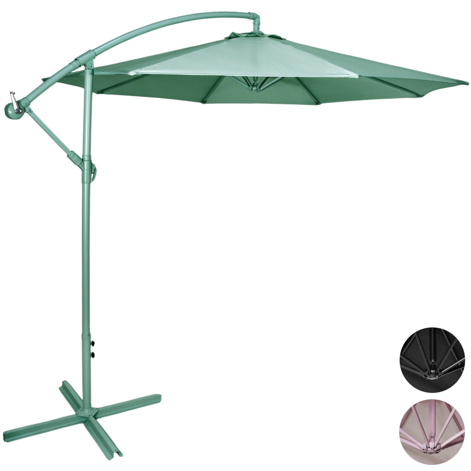 Sombrilla Moderna 2.9 M Jardin Exterior Playa Terraza Verde