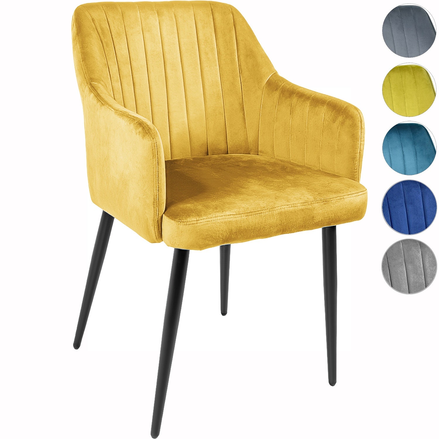 Silla Comedor Sillon Terciopelo Acolchada Moderna