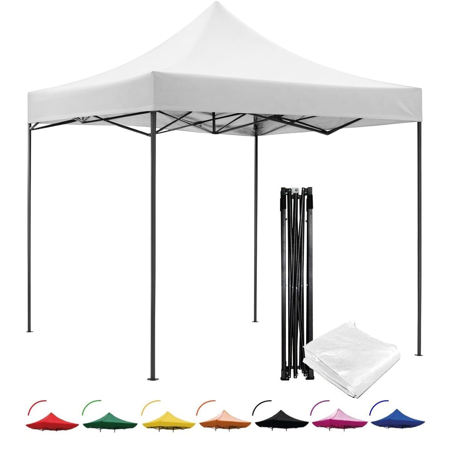 Carpa Toldo 3x3 Reforzado Plegable Impermeable Jardin blanco