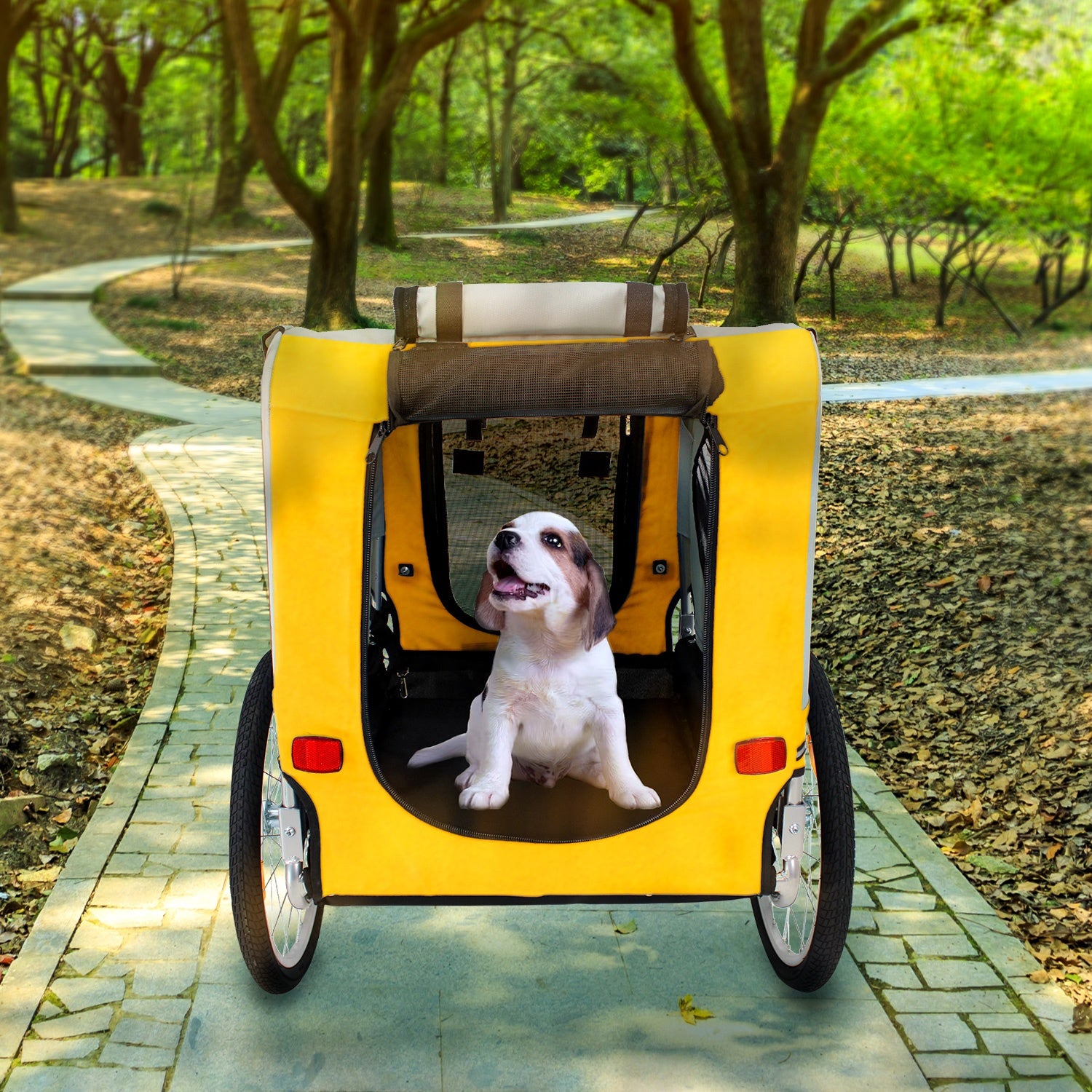 Remolque Carrito Para Bicicleta Niños Infaltil Mascotas 60kg Naranja