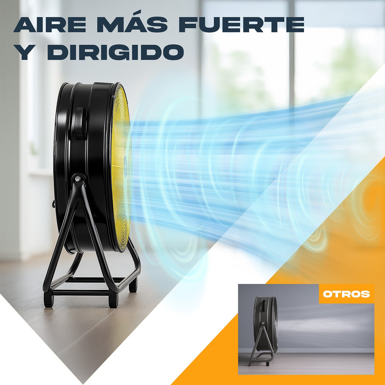 Ventilador Industrial Gutstark Metalico Piso 180w 2 Velocidades 30&