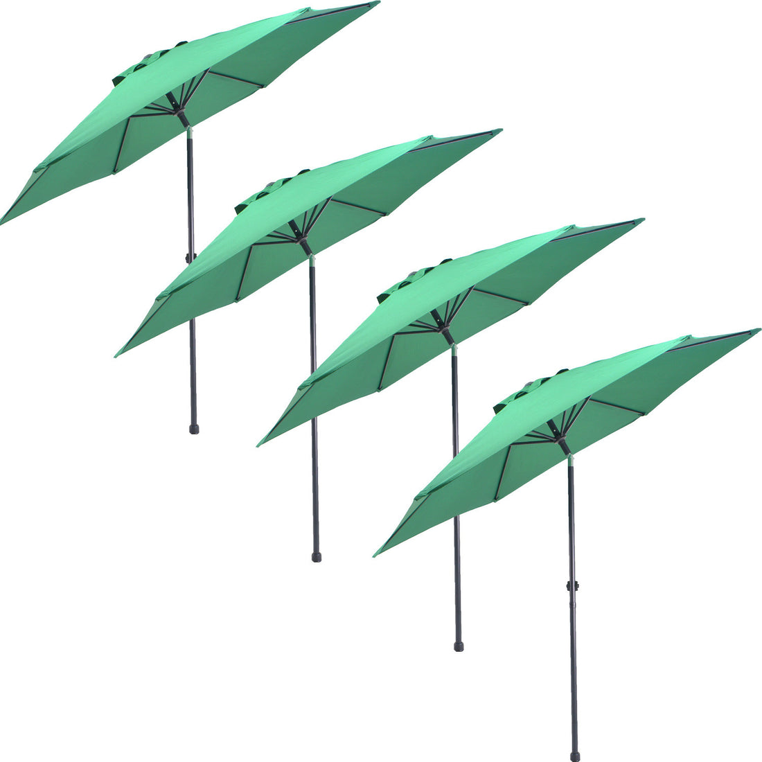 Sombrilla Con Angulo Jardin Playa 2.7 Metros Kit 4 Piezas