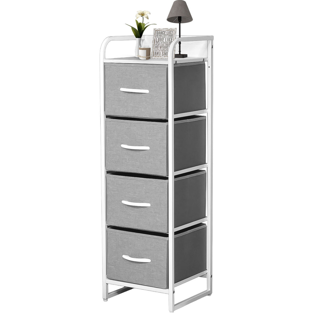 Mueble Buro Torre Mueble Moderno Organizador 4 Cajones Tela