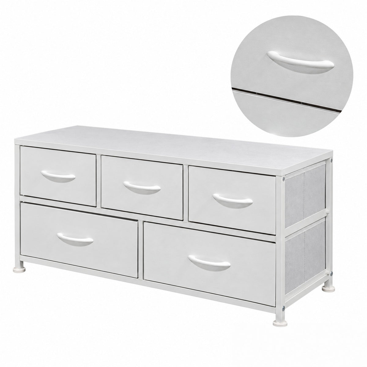 Comoda Cajonera Horizontal 5 Cajones Organizador Acero Nordico