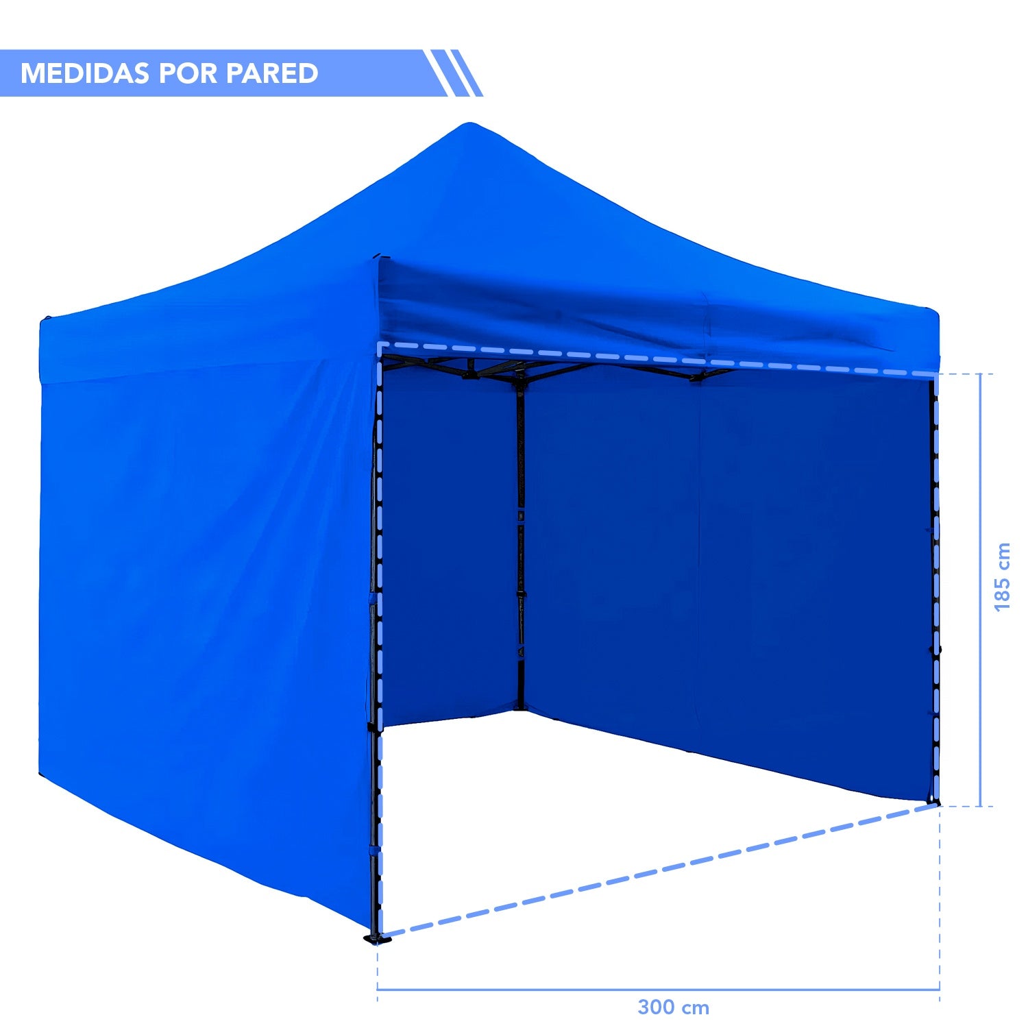 Carpa Paredes Lona 3m X 3m Plegable Impermeable Toldo