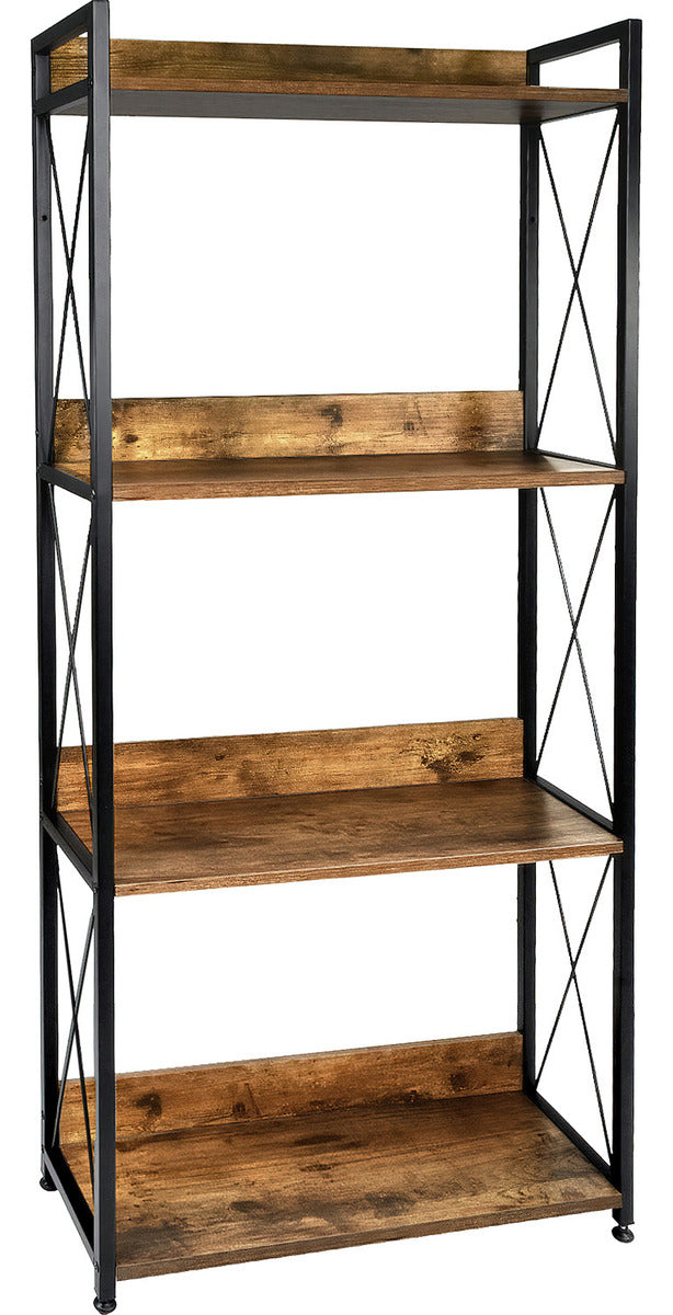 Librero 4 Repisas Estante Minimalista Industrial Multiusos