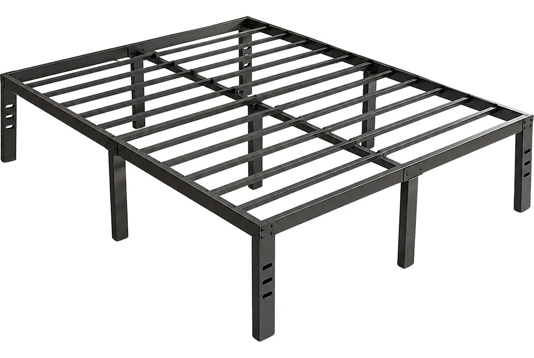 Base Cama Matrimonial Plegable Reforzada Soporta 500kg Acero Negro