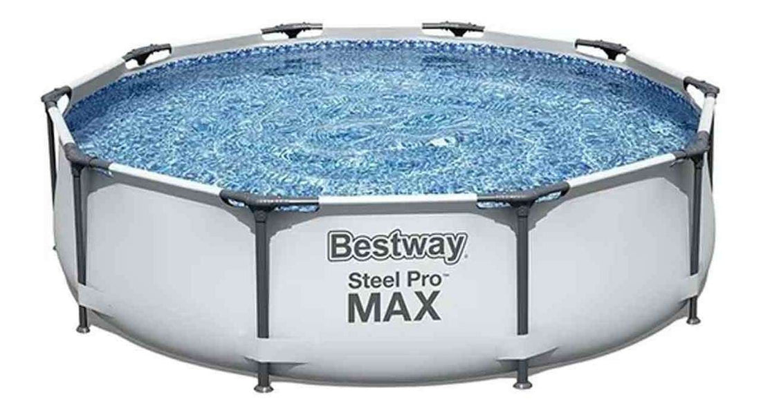 Alberca Circular Estructural 4678 Litros 3m Jardin Bestway Color Gris Piedra Prismática