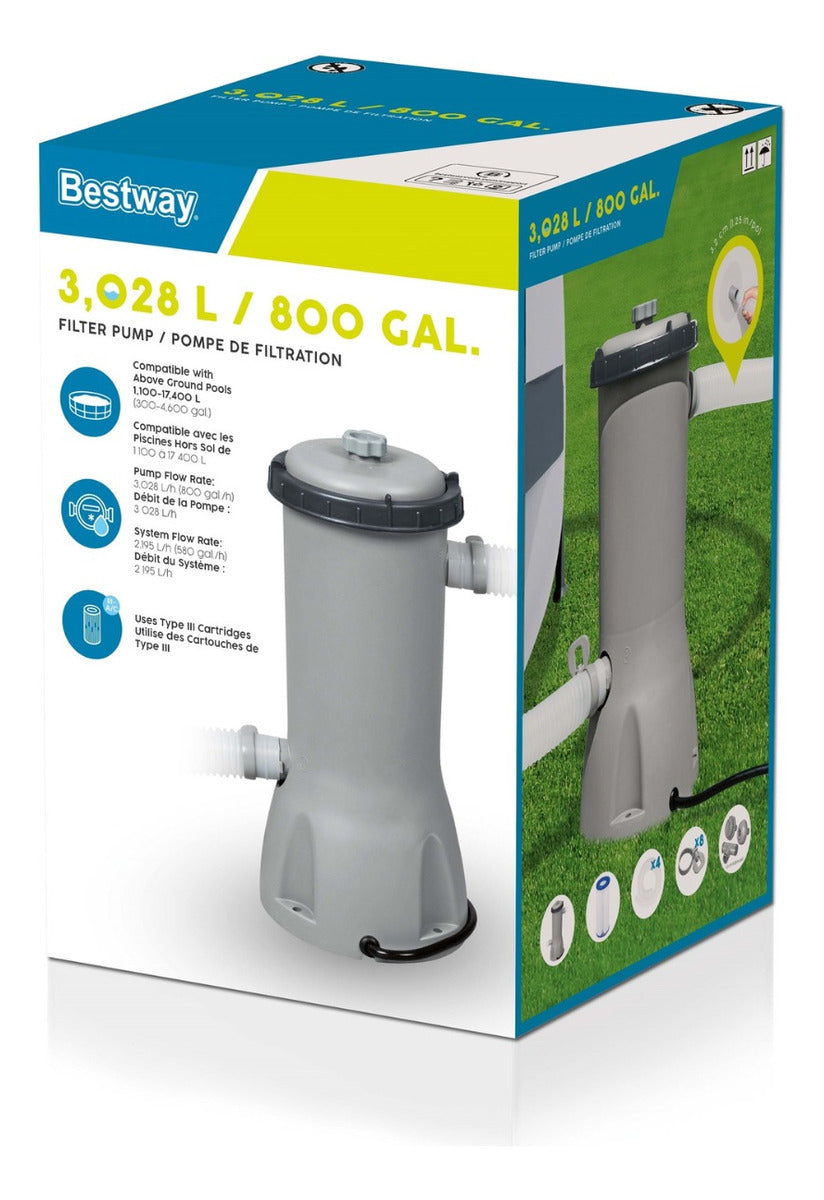 Bomba Para Alberca Filtro Limpieza 3028l Flowclear Bestway