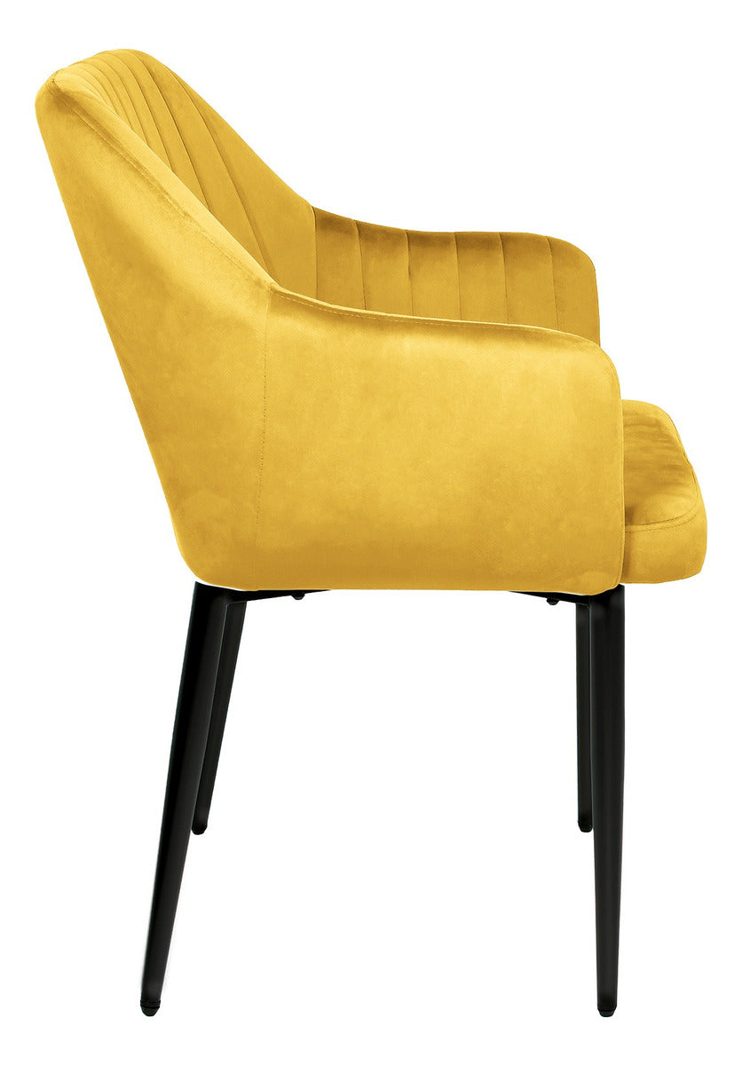 Set 2 Sillas Comedor Sillones Terciopelo Acolchadas Modernas