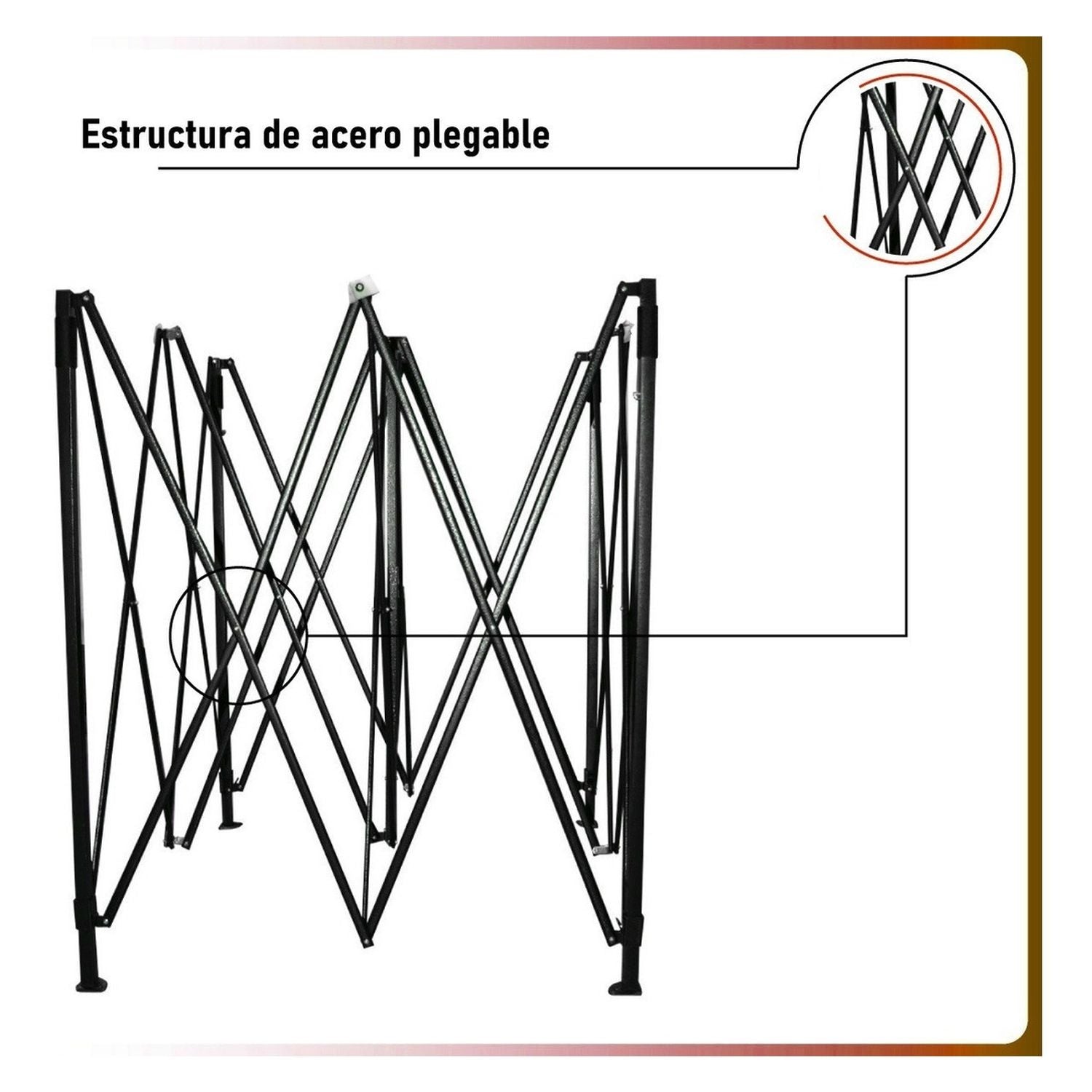 Carpa Toldo 3x3 Reforzado Plegable Impermeable Jardin 3 X 3