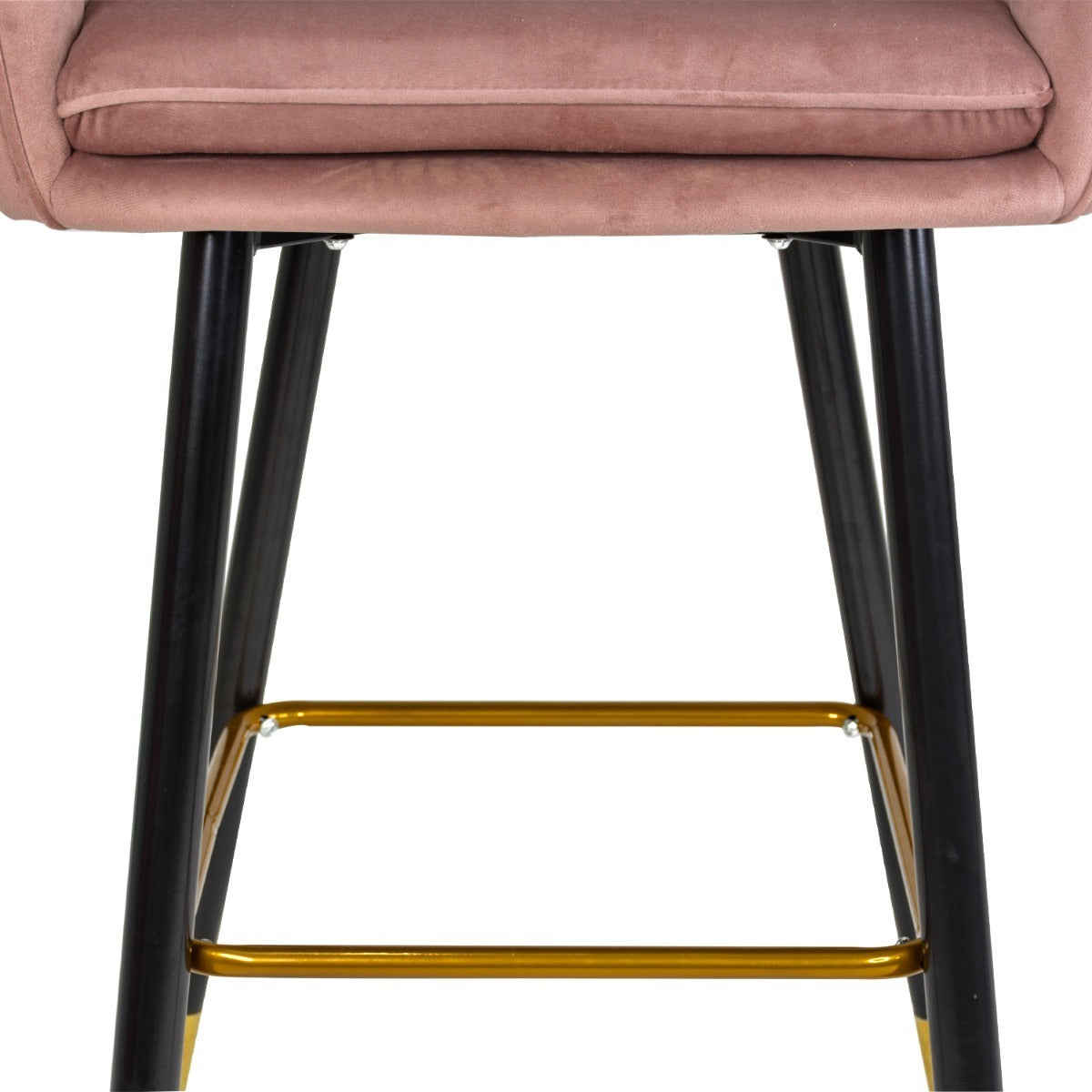 Sillas Altas Tapizadas Banco Terciopelo Velvet Rosa Set 2