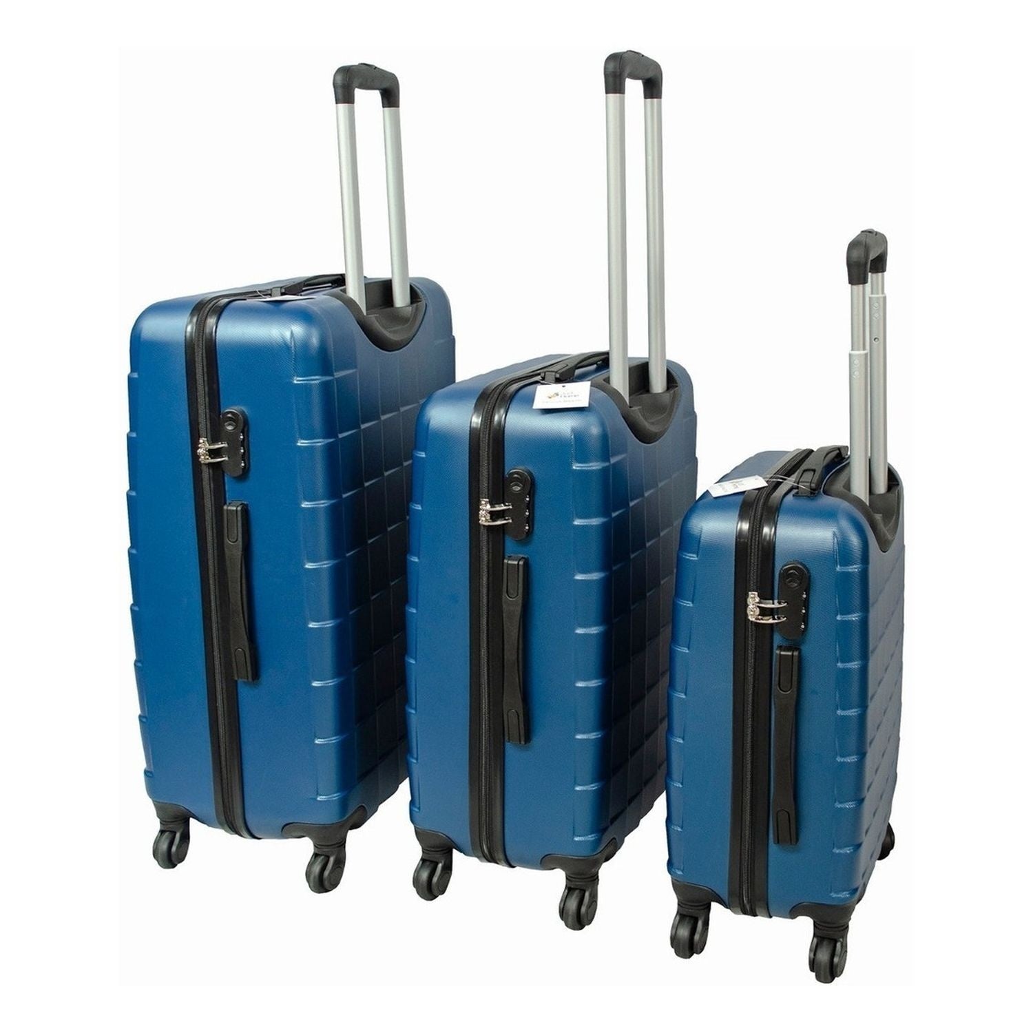 Juego Maletas Viaje Set 3 Maleta Rigidas Ruedas Vacaciones Azul