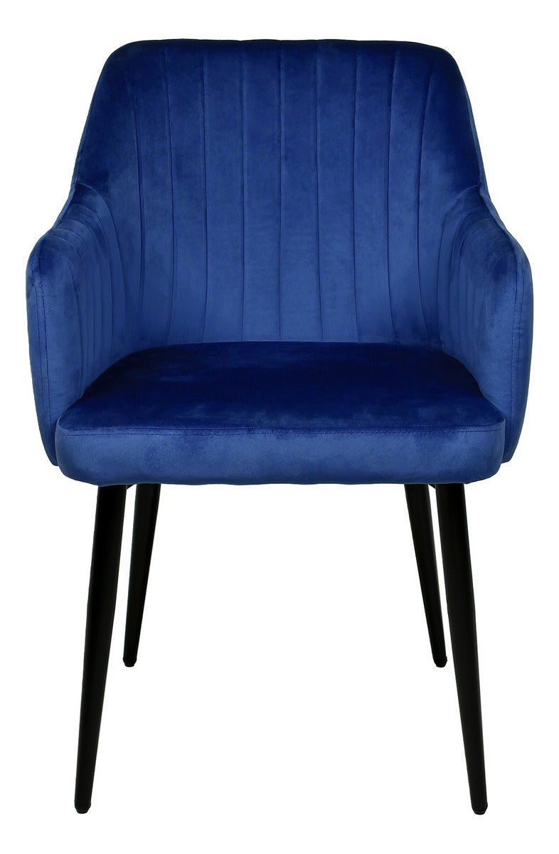 Set 2 Sillas Comedor Sillones Terciopelo Acolchadas Modernas