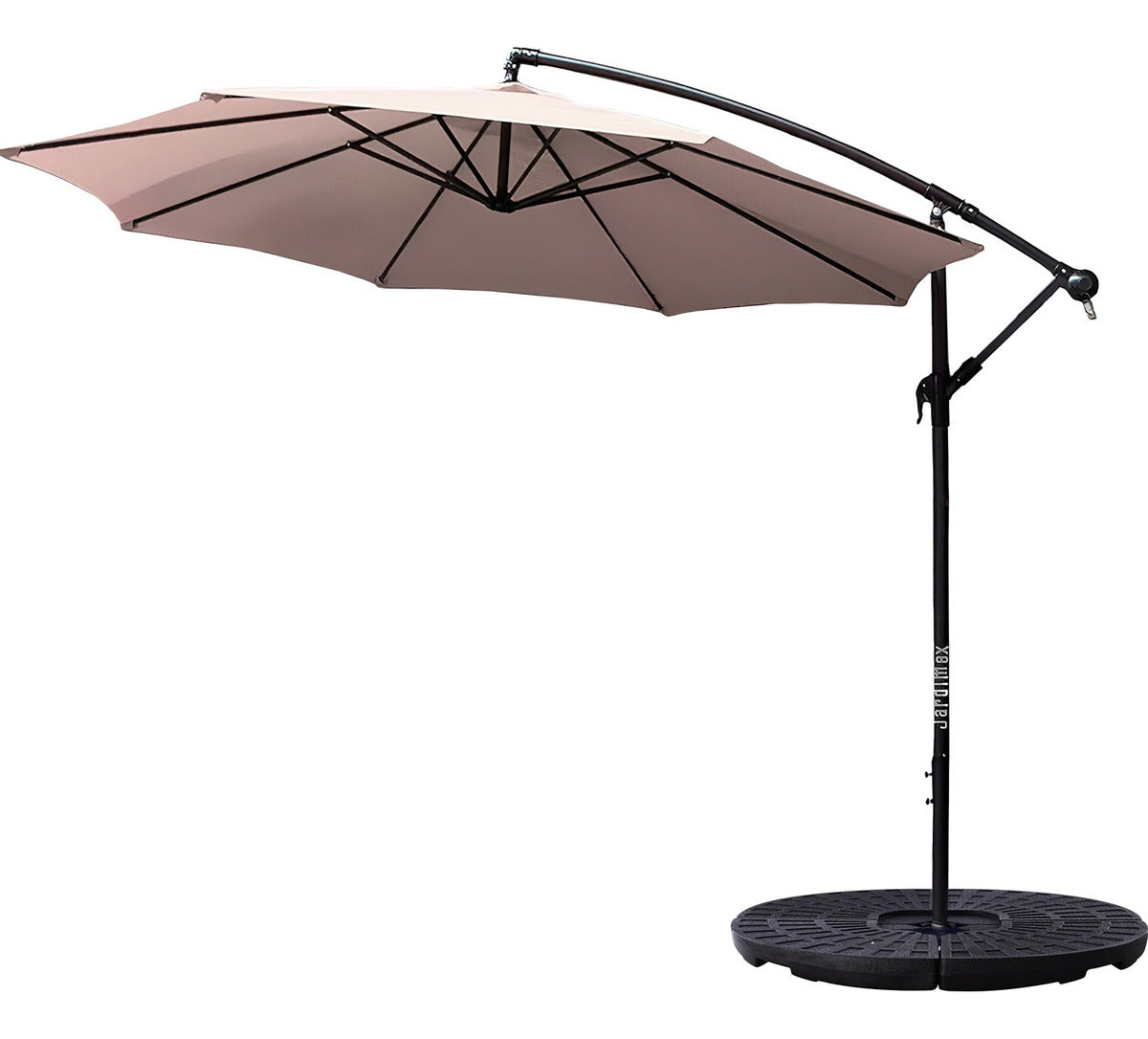 Sombrilla Grande Exterior Playa Jardin 3m + Base Contrapeso Color Beige Lisa