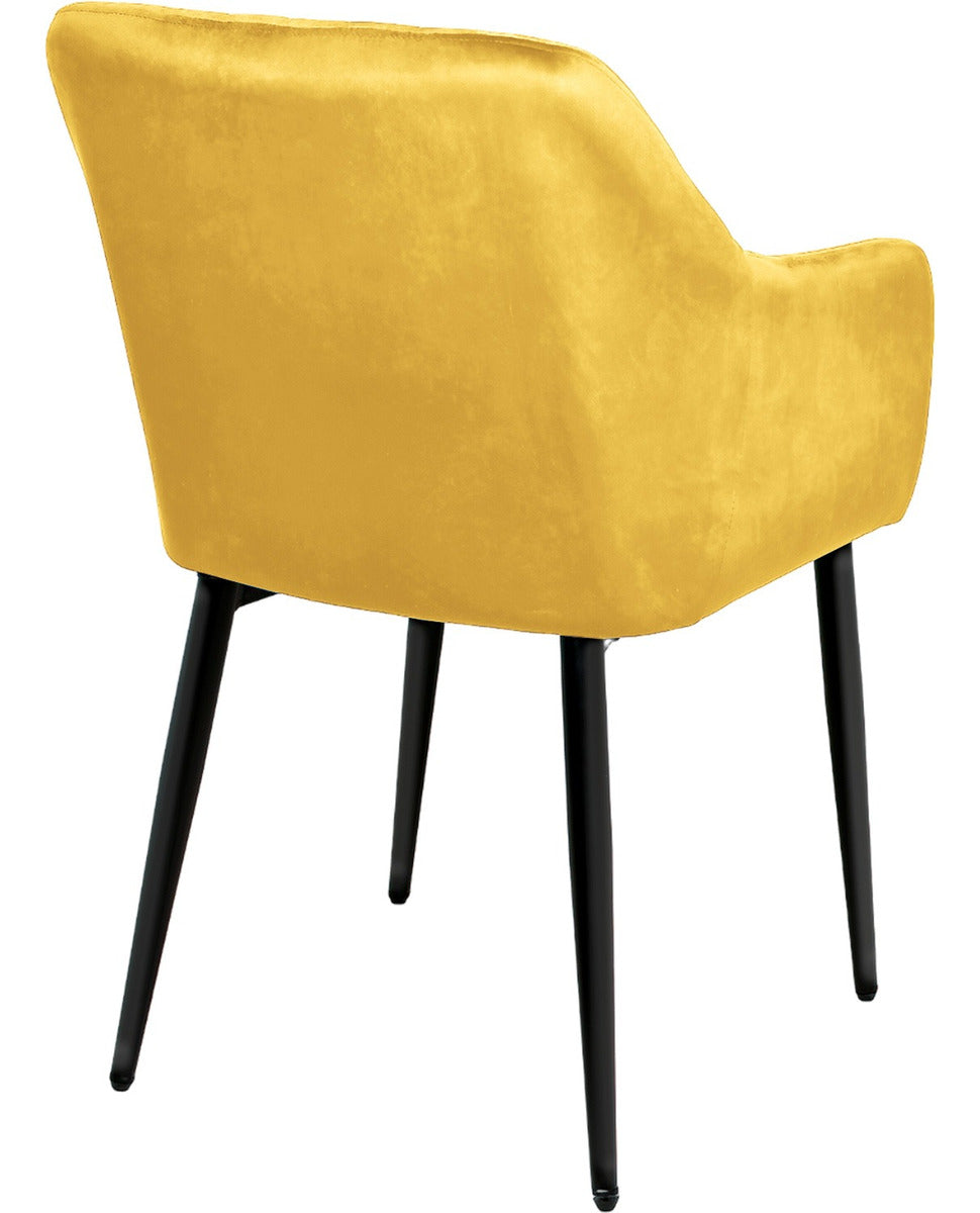 Set 2 Sillas Comedor Sillones Terciopelo Acolchadas Modernas