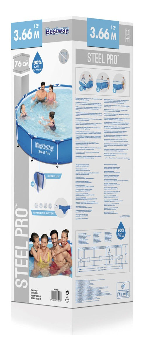 Alberca Bestway Estructural 6473lt 366x76 Cm Bomba Filtrado