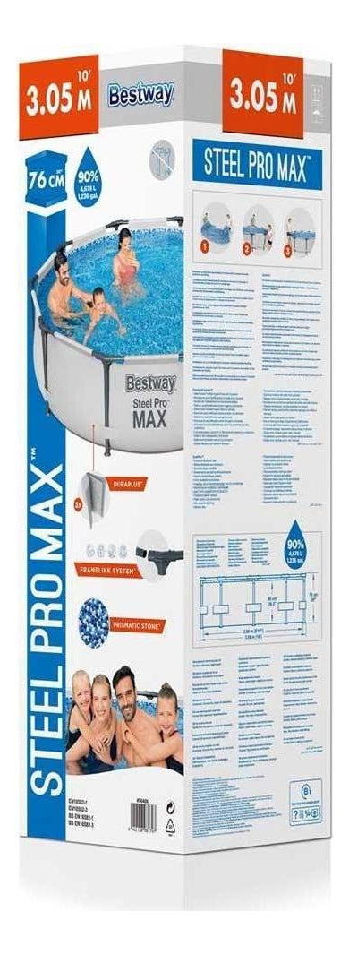 Alberca Bestway Piscina Estructural 4678 Lts 3.05 M Diámetro