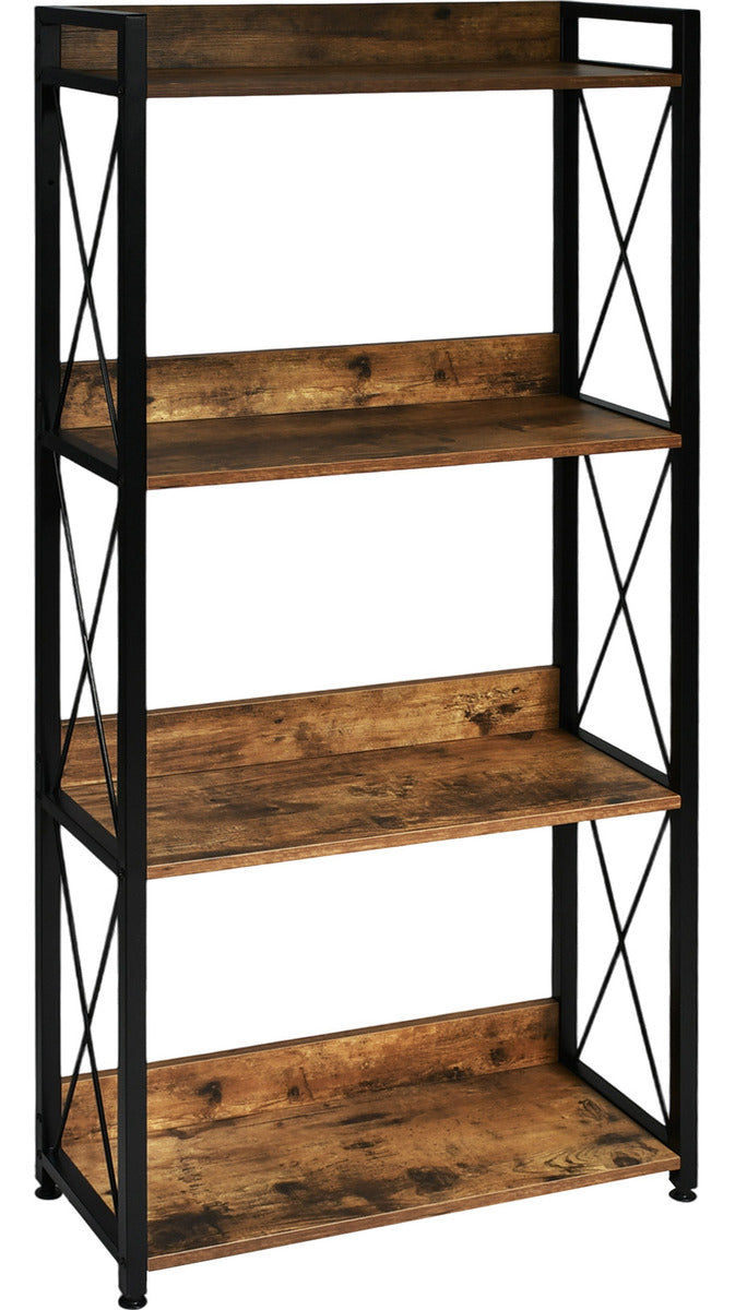 Librero 4 Repisas Estante Minimalista Industrial Multiusos