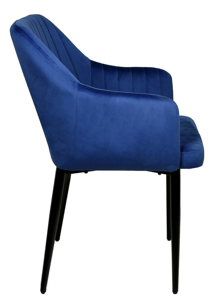 Set 2 Sillas Comedor Sillones Terciopelo Acolchadas Modernas